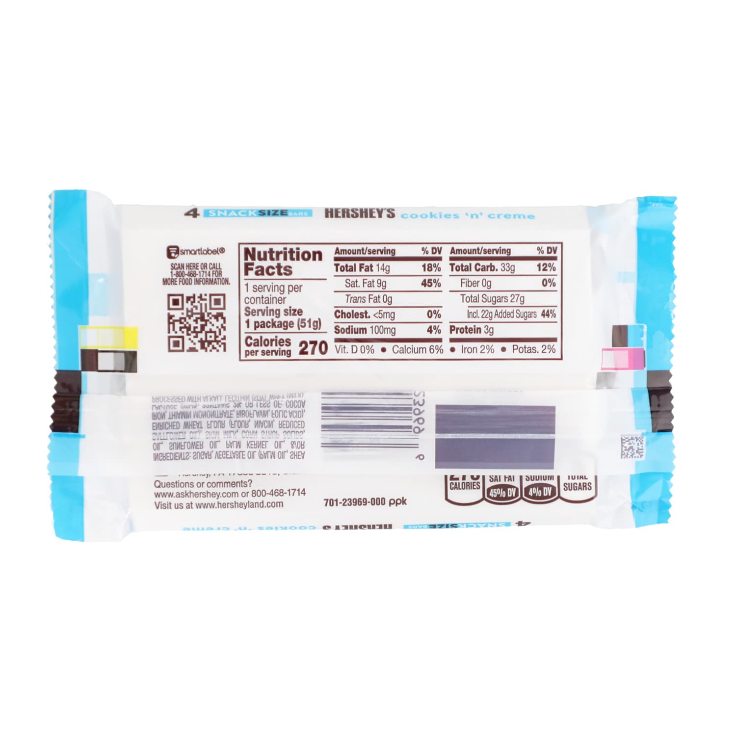 Hershey's Cookies 'n' Cream Candy Bars, 4-pc Pack.