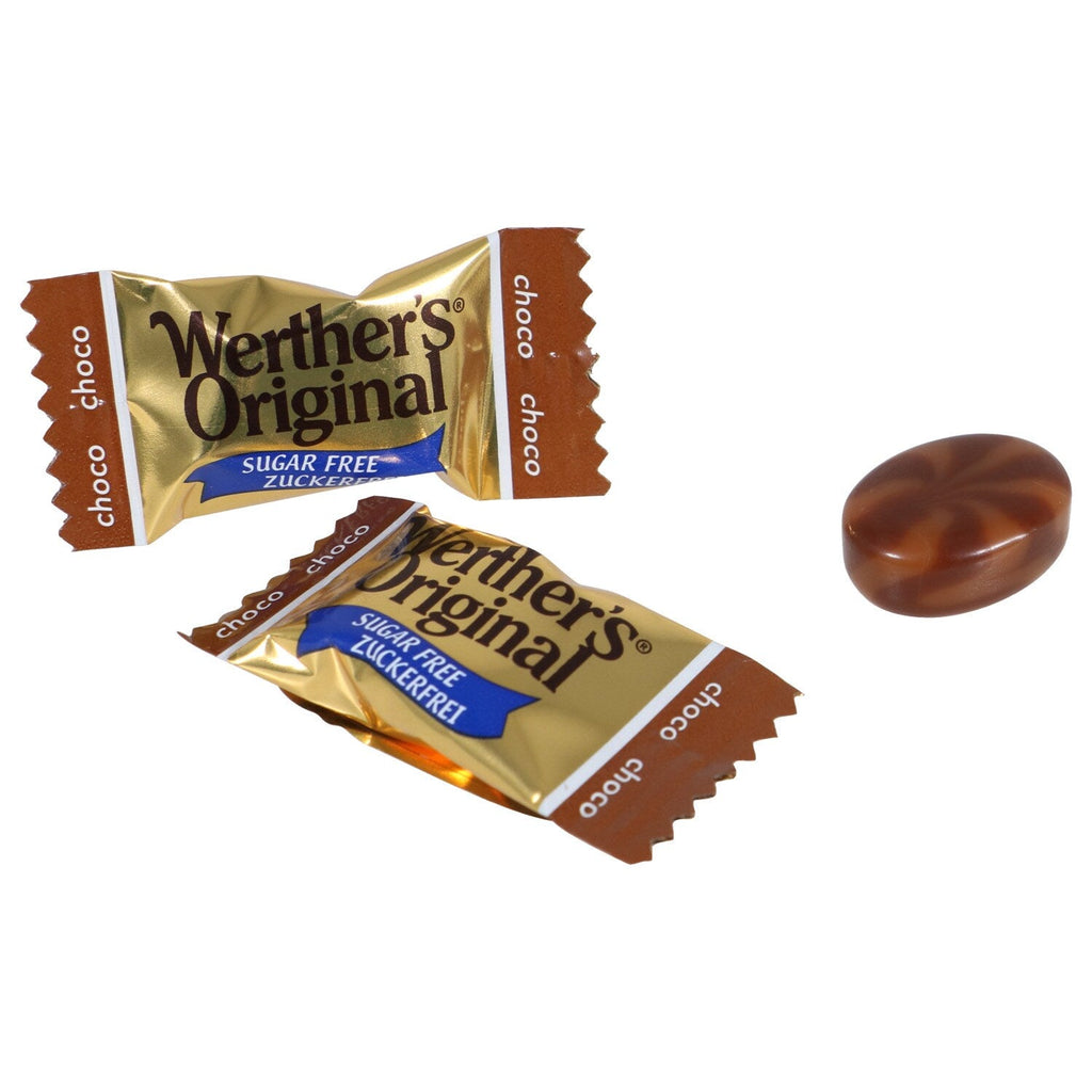Werther's Original Sugar Free Caramel Chocolate Hard Candies, 1.46-oz. Bags