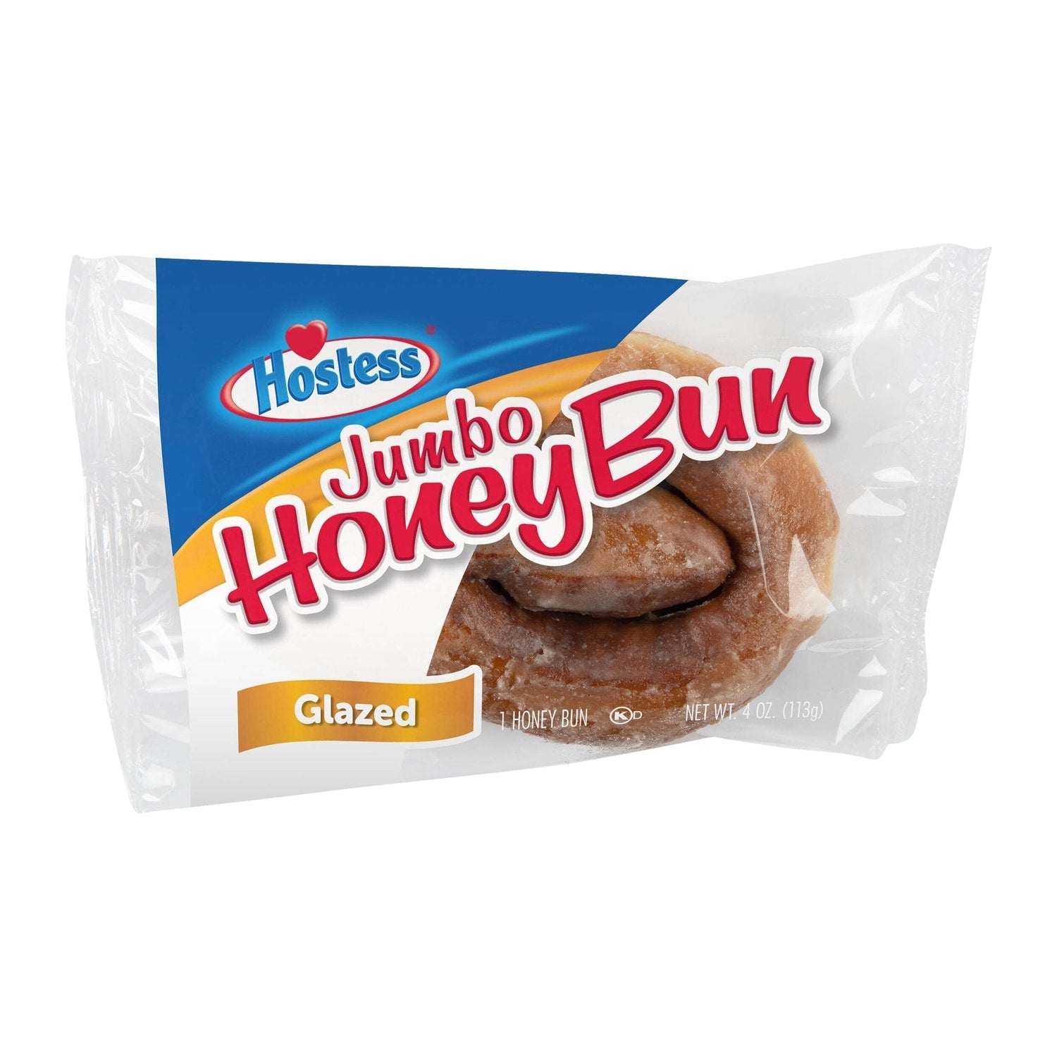 Hostess Jumbo Glazed Honey Bun Single Pack, 1-ct.
