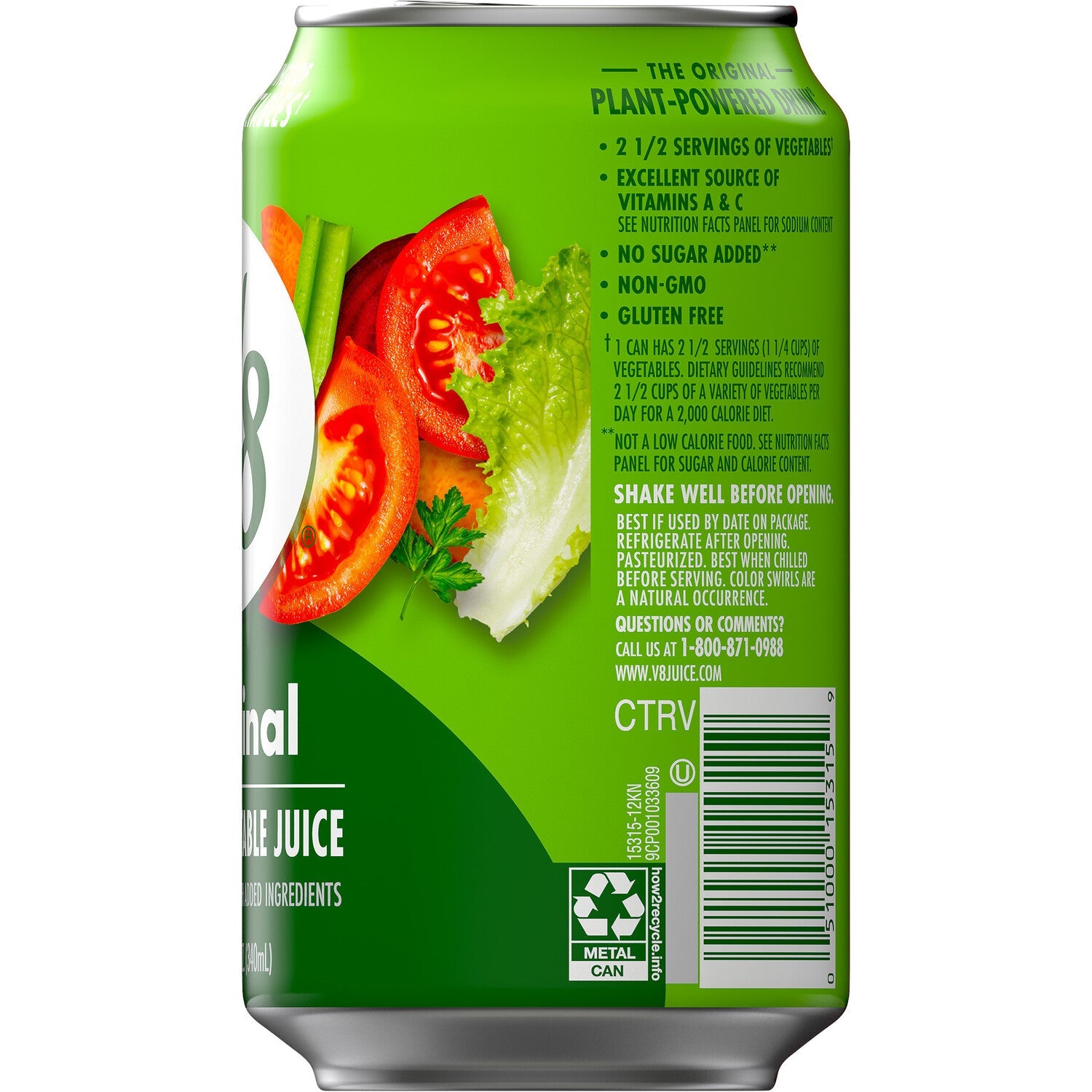 V8 Original Vegetable Juice Drink, 11.5-oz. Can