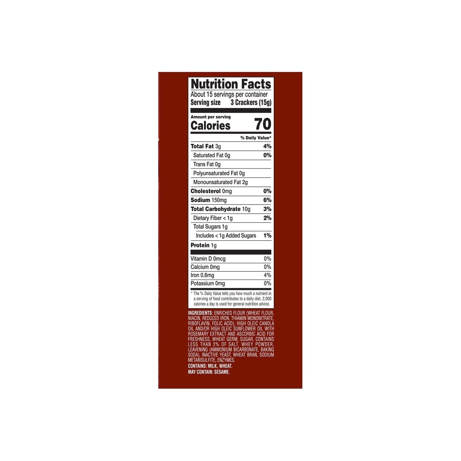Monet Wheat Entertainment Crackers, 1 ct.