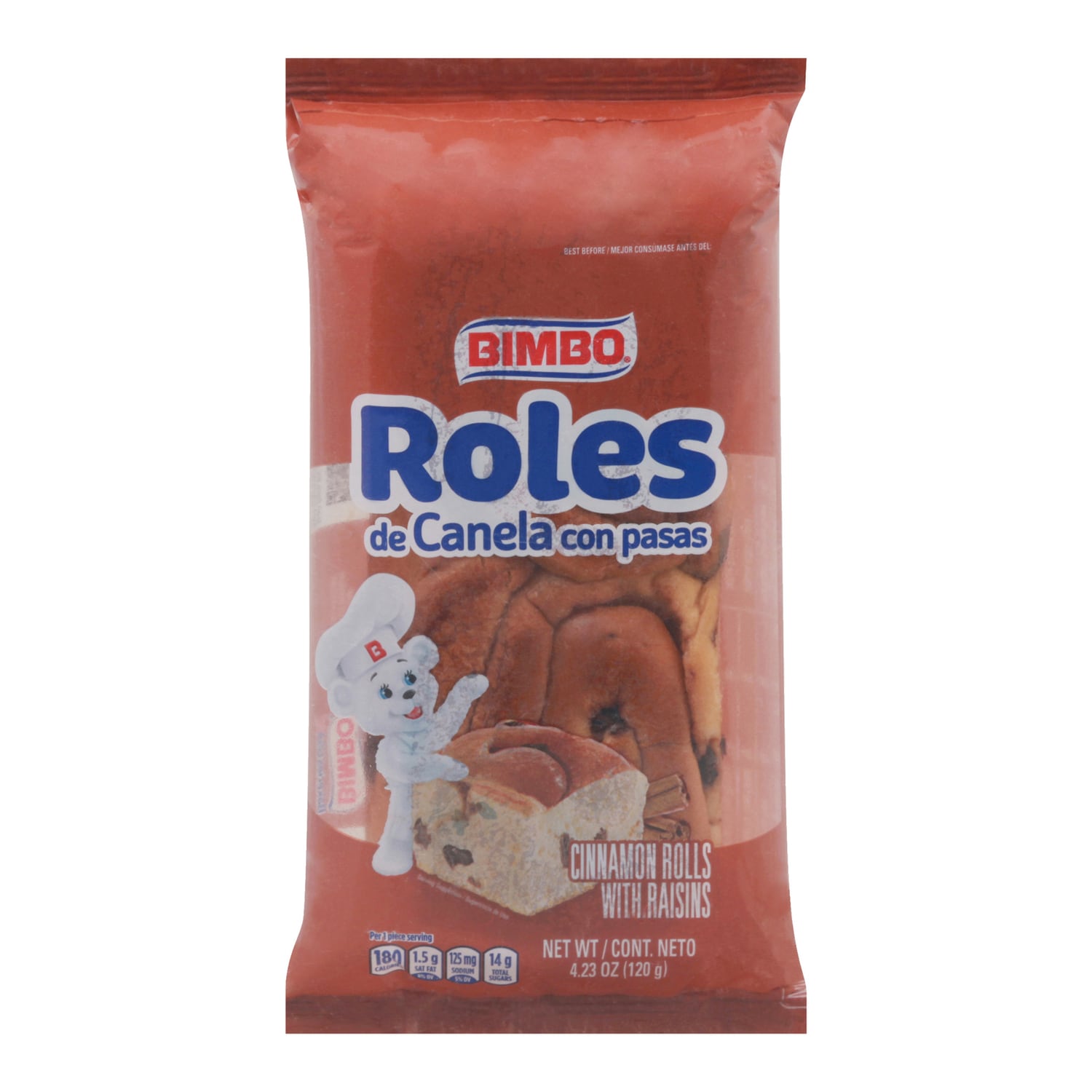 Bimbo Cinnamon Rolls With Raisins, 1-ct.