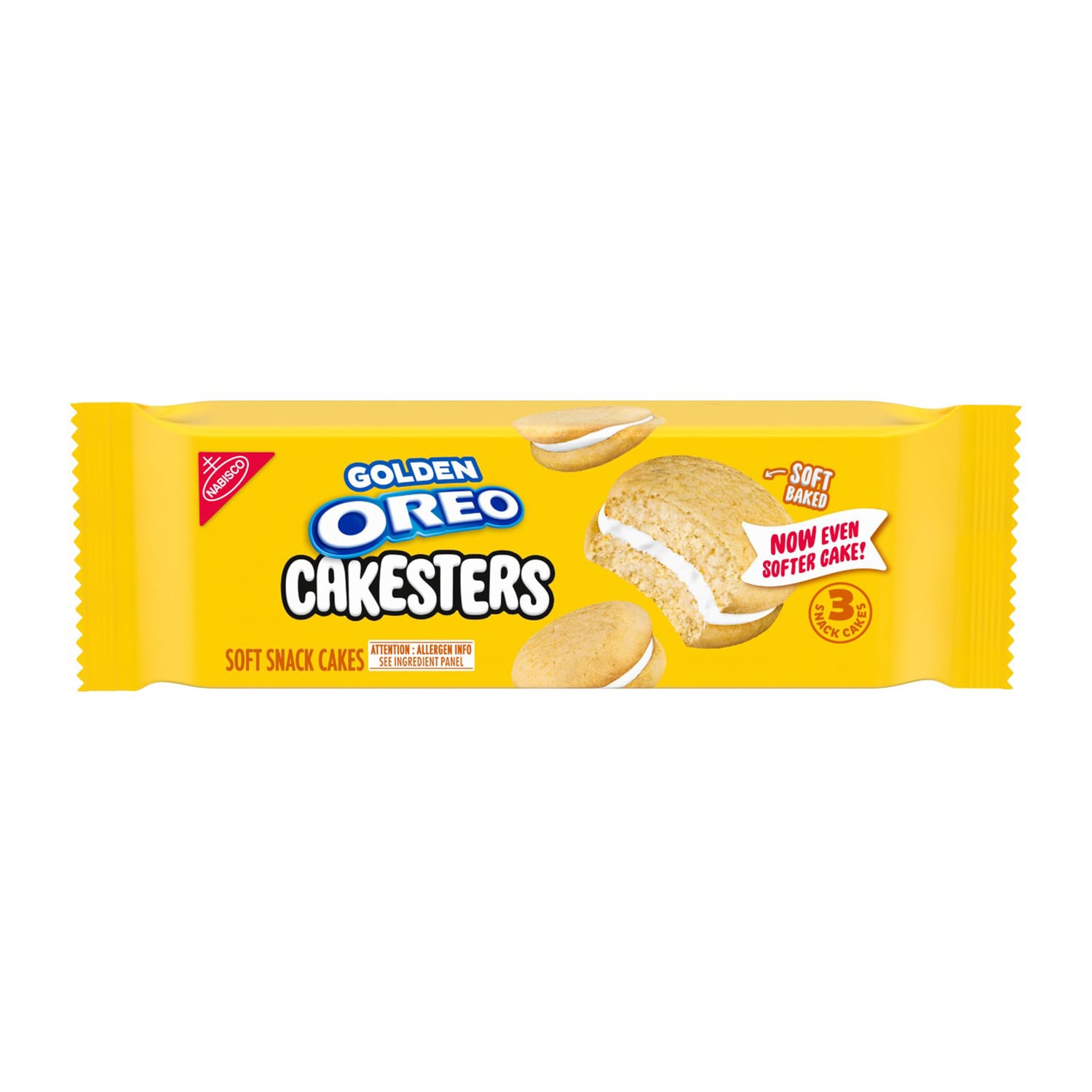 Oreo Golden Cakesters Soft Snack Cakes, 3-pc Pack.