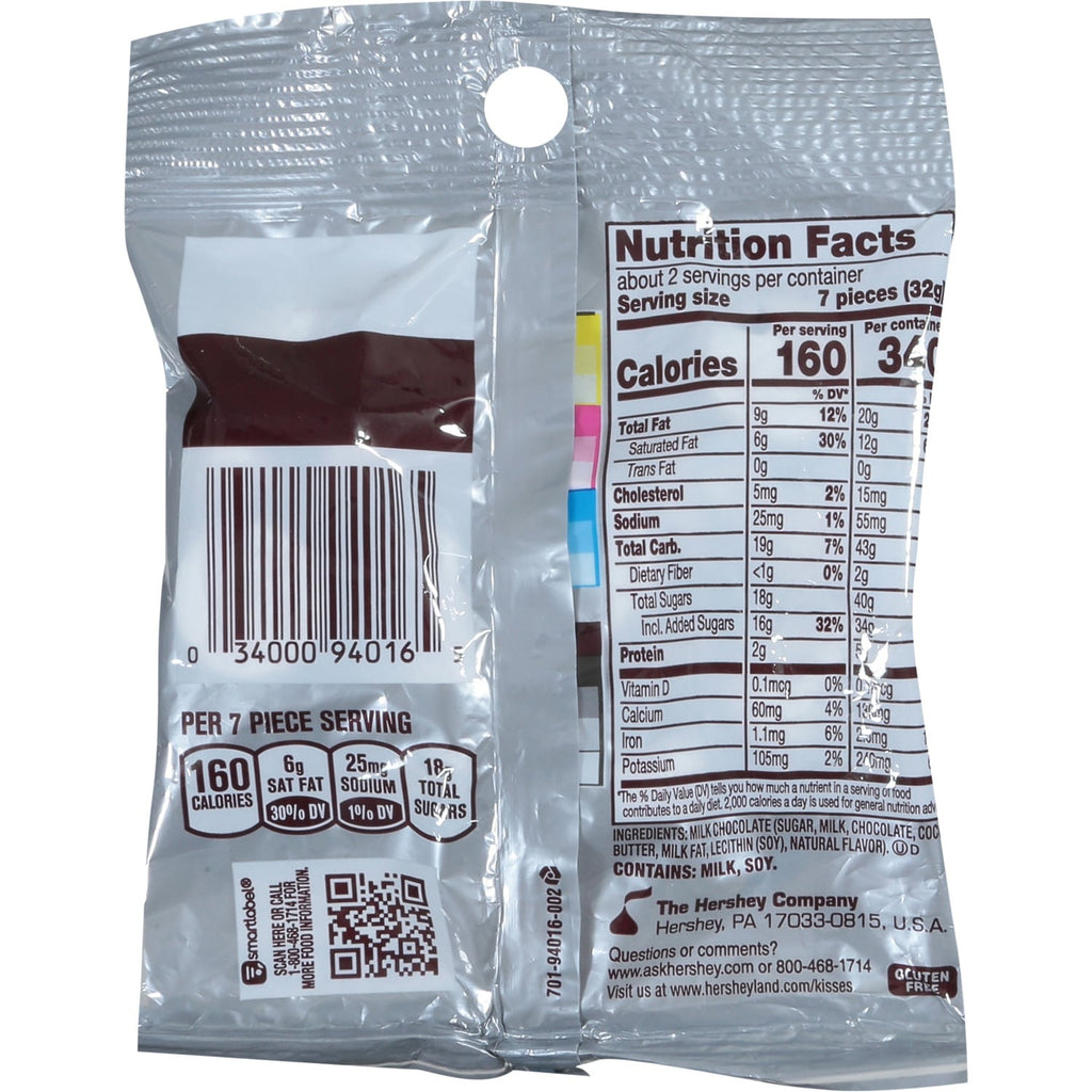 Hershey's Kisses Milk Chocolate Kisses, 2.5-oz.