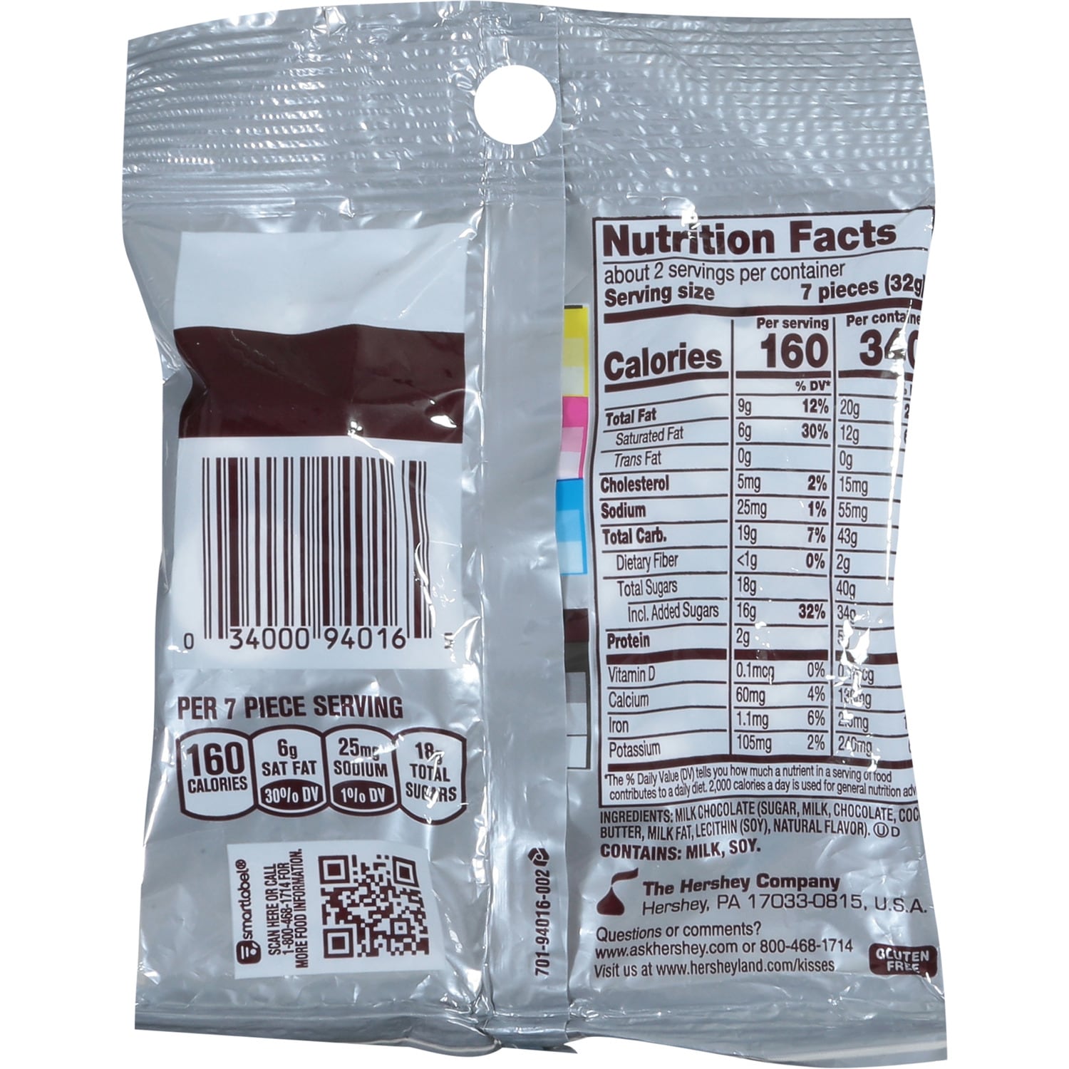 Hershey's Kisses Milk Chocolate Kisses, 2.5-oz.
