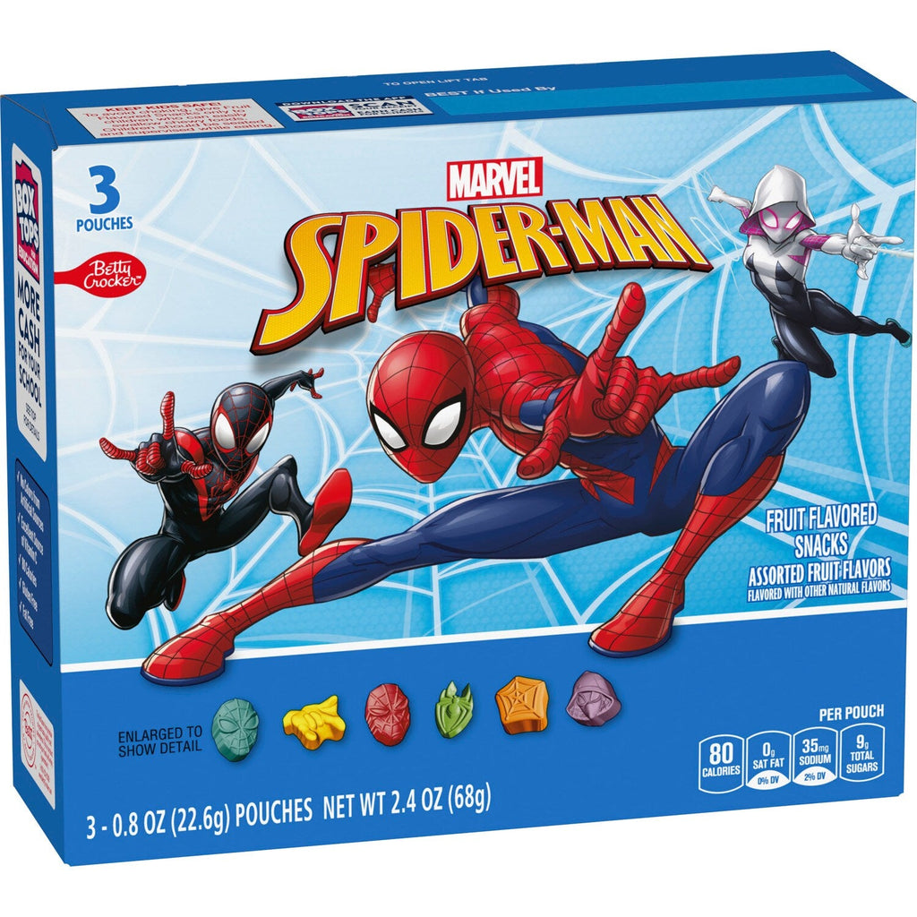 Betty Crocker Spiderman Fruit Snacks, 3 ct.