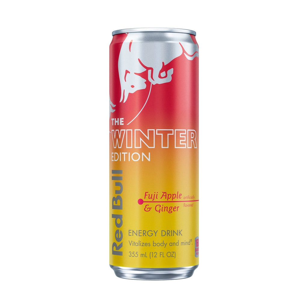 Red Bull Winter Edition Energy Drink, Fuji Apple &amp; Ginger, 12 fl. oz. Can, 114mg Caffeine, Taurine&nbsp;&amp; B&nbsp;Vitamins
