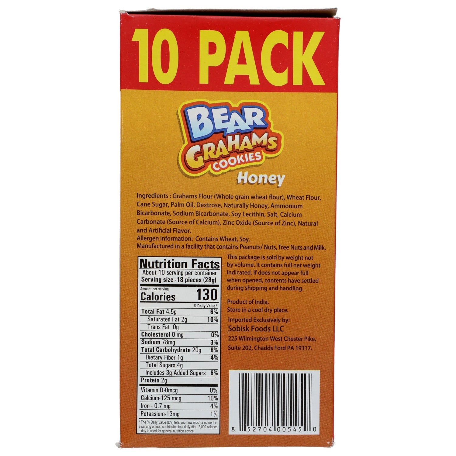 Sobisk Honey Graham Cracker Bear Cookies, 10-ct. Packs