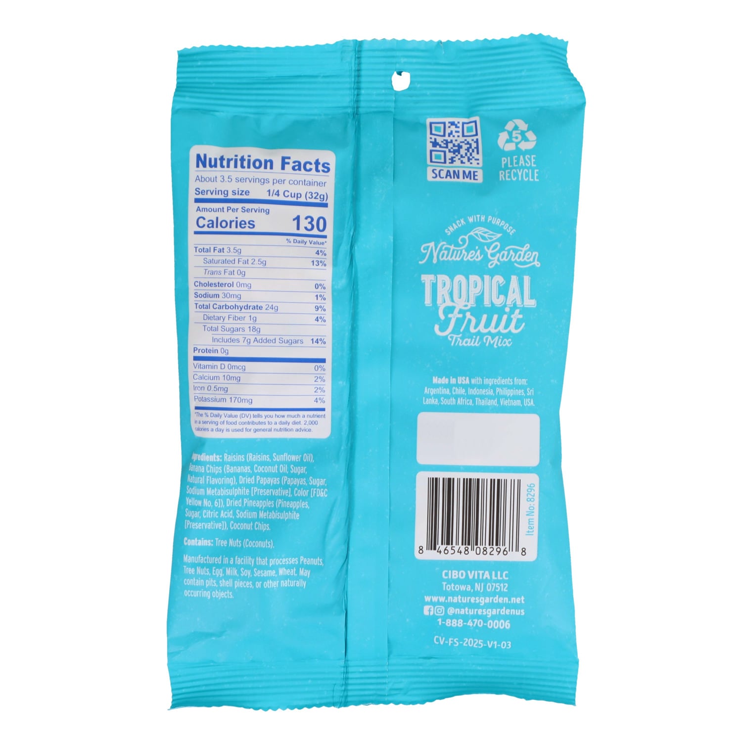 Nature's Garden Tropical Fruit Trail Mix, 1-ct.