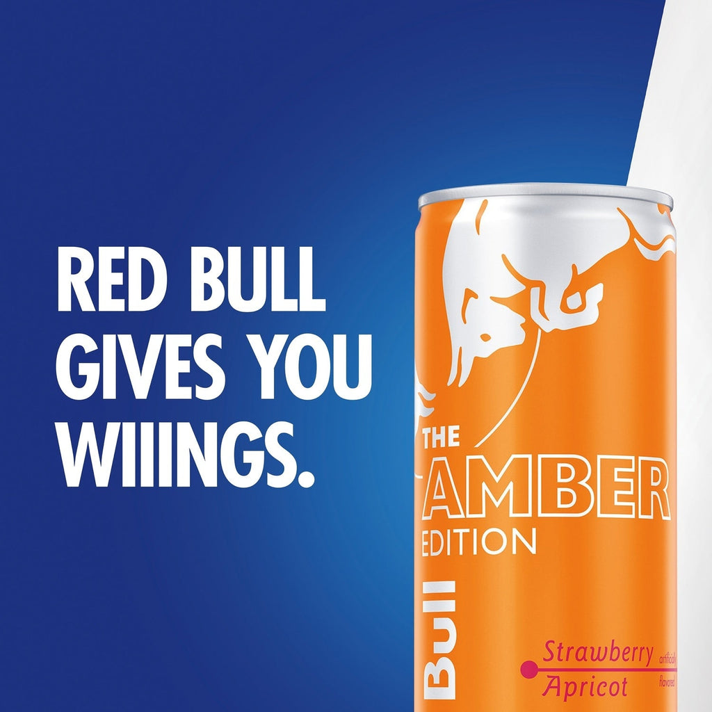 Red Bull Amber Edition Strawberry Apricot Flavored Energy Drink, 1-ct.