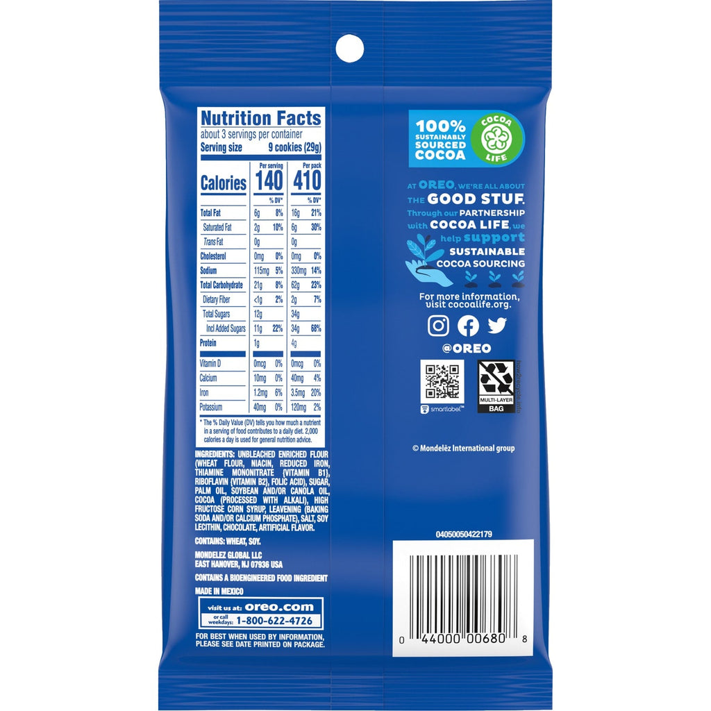 Nabisco Oreo Mini Bite-Size Cookies, 3 oz. Bags