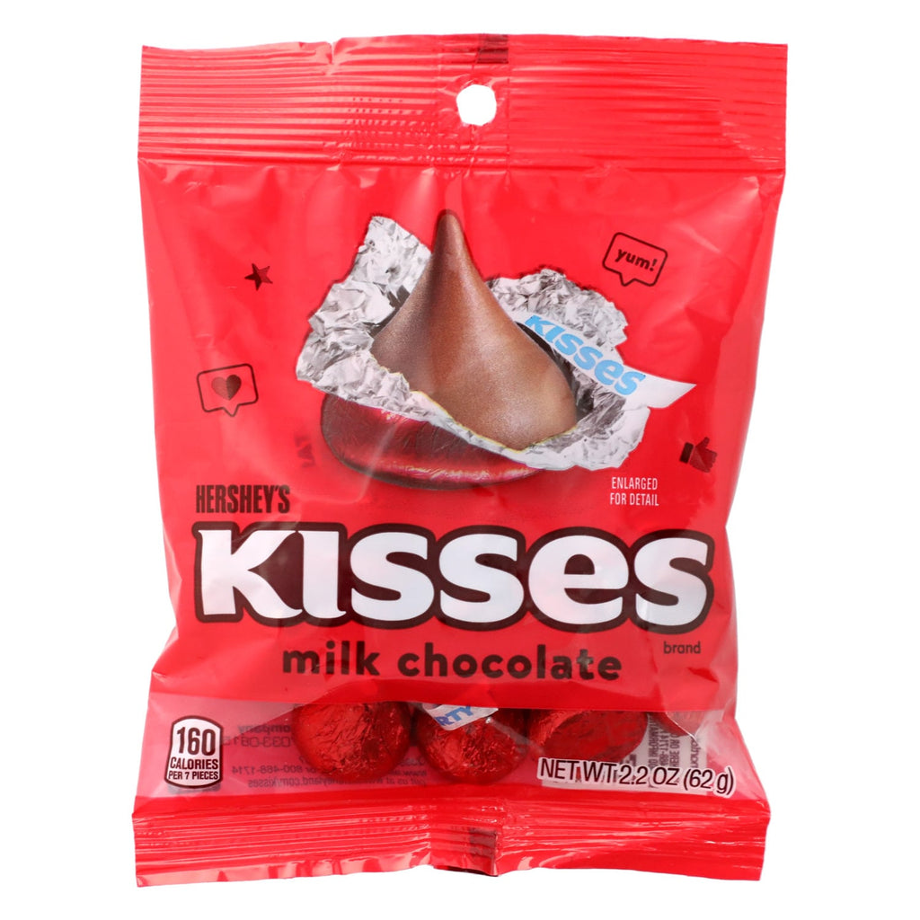 Hersheyâs Kisses Red Foil Chocolate Candies, 2.2-oz. Bag