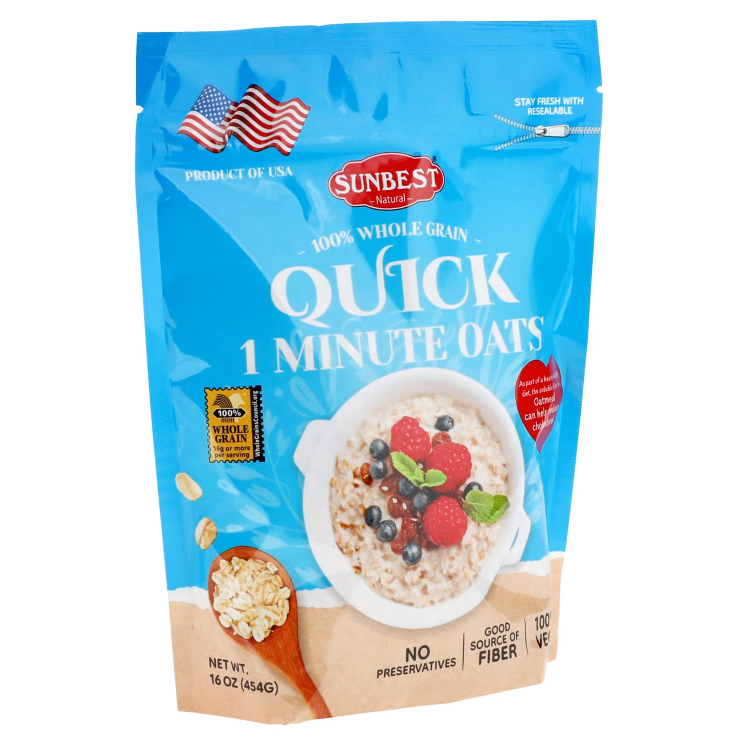 Sunbest 100% Whole Grain Quick Oats, 1-ct.