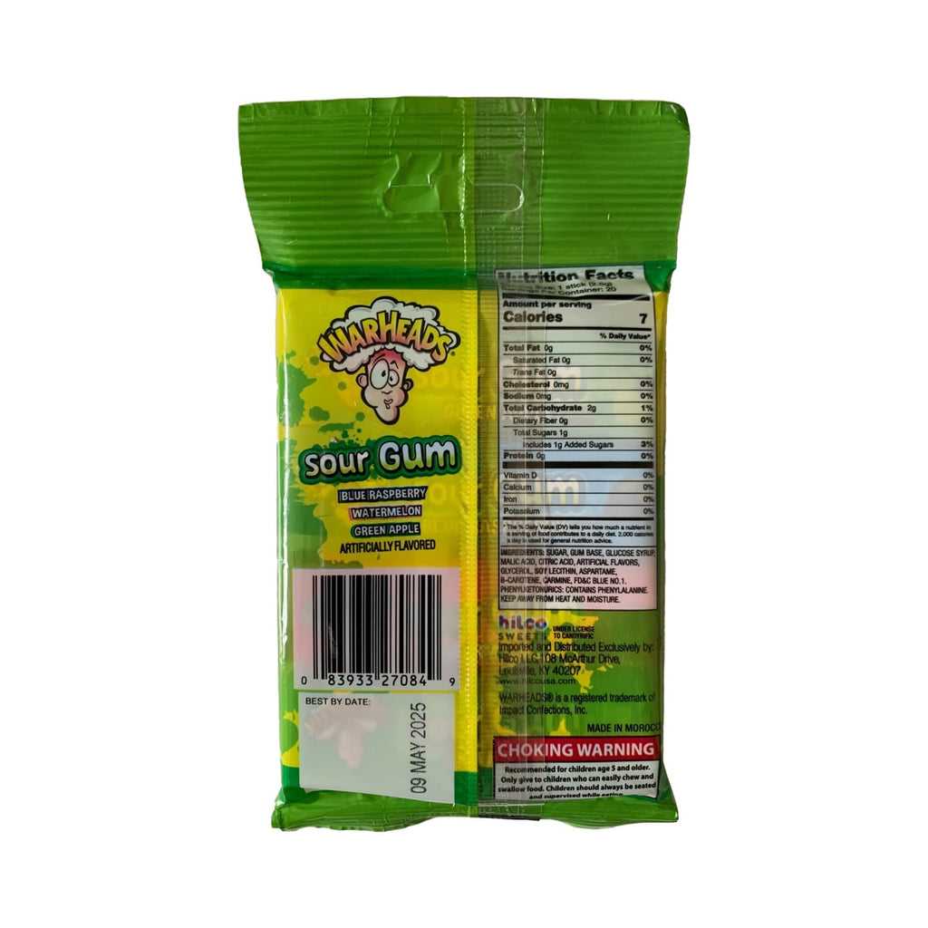 Warheads Assorted Sour Gum Sticks, 4-ct. Packs