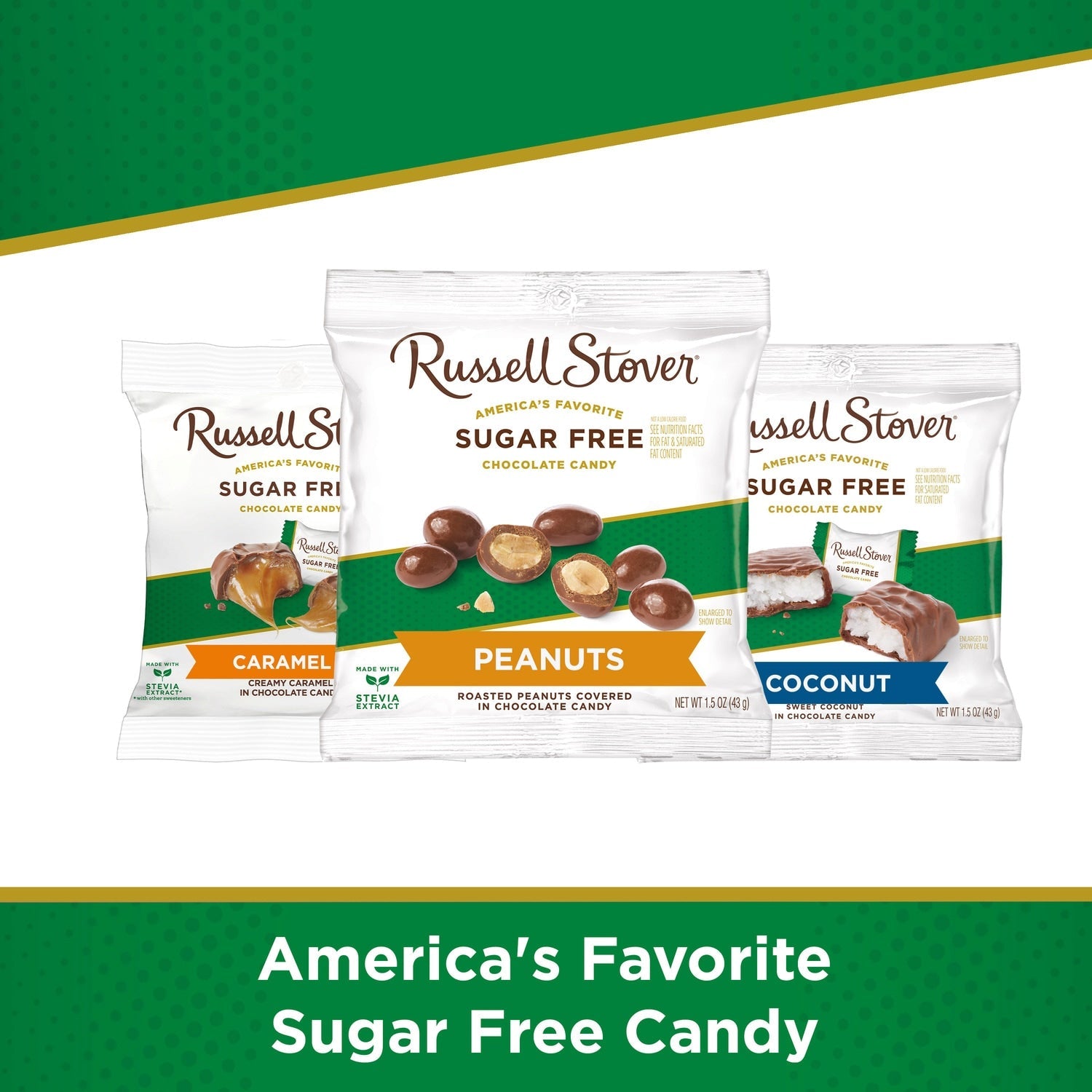 Russell Stover Sugar Free Peanut Chocolate Candy, 1-ct.