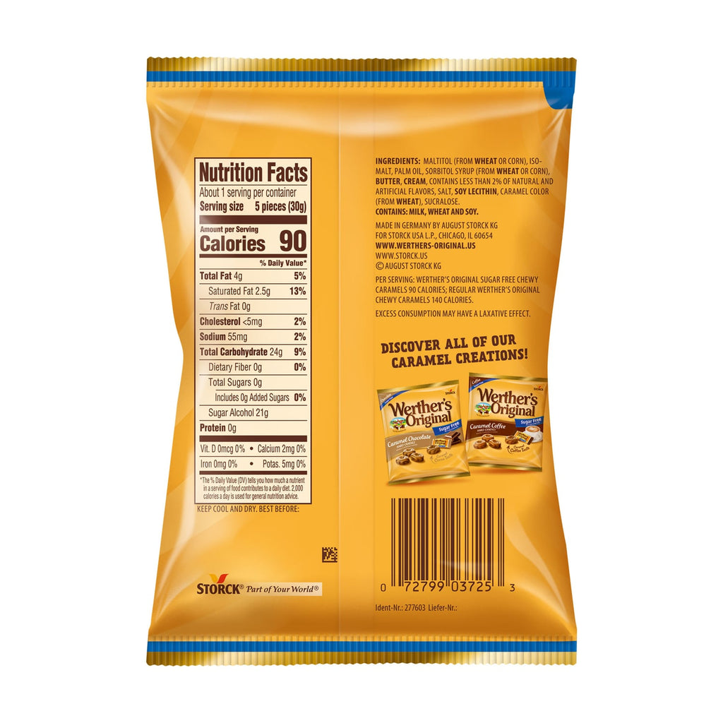 Werther's Original Sugar-Free Chewy Caramel Candies, 1-ct.