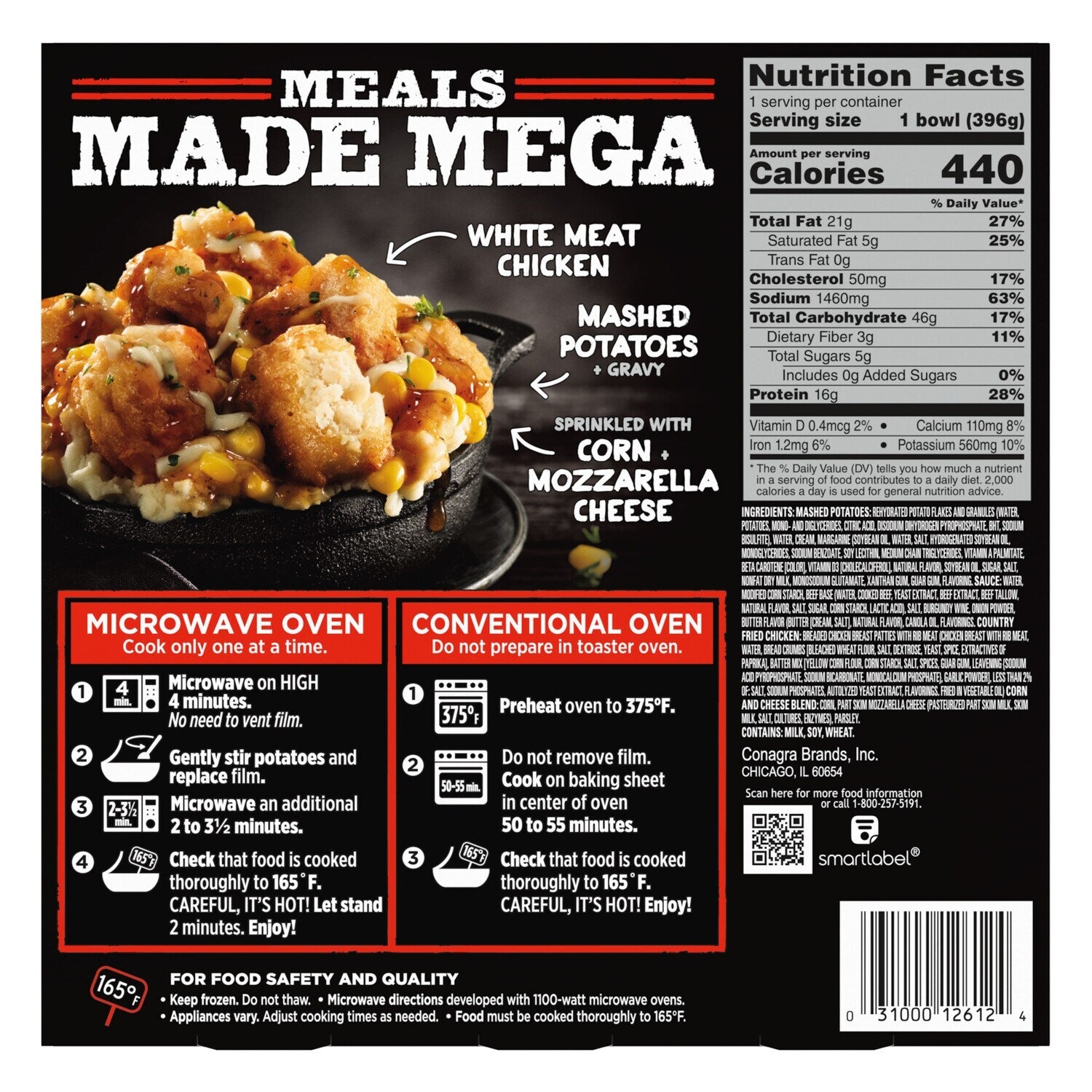 Banquet Mega Bowls Country Fried Chicken, 1-ct.
