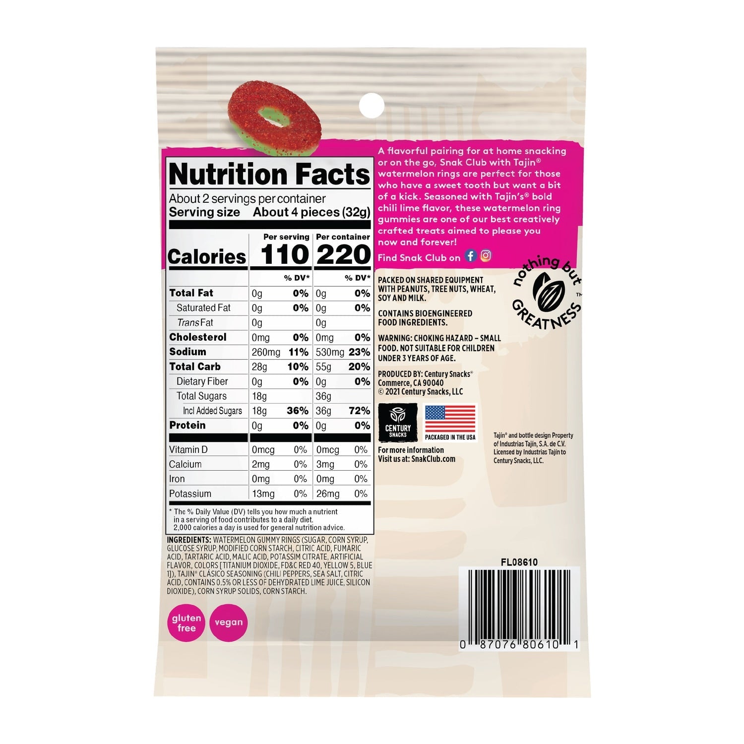 Tajin Watermelon Rings, 2.2 oz.