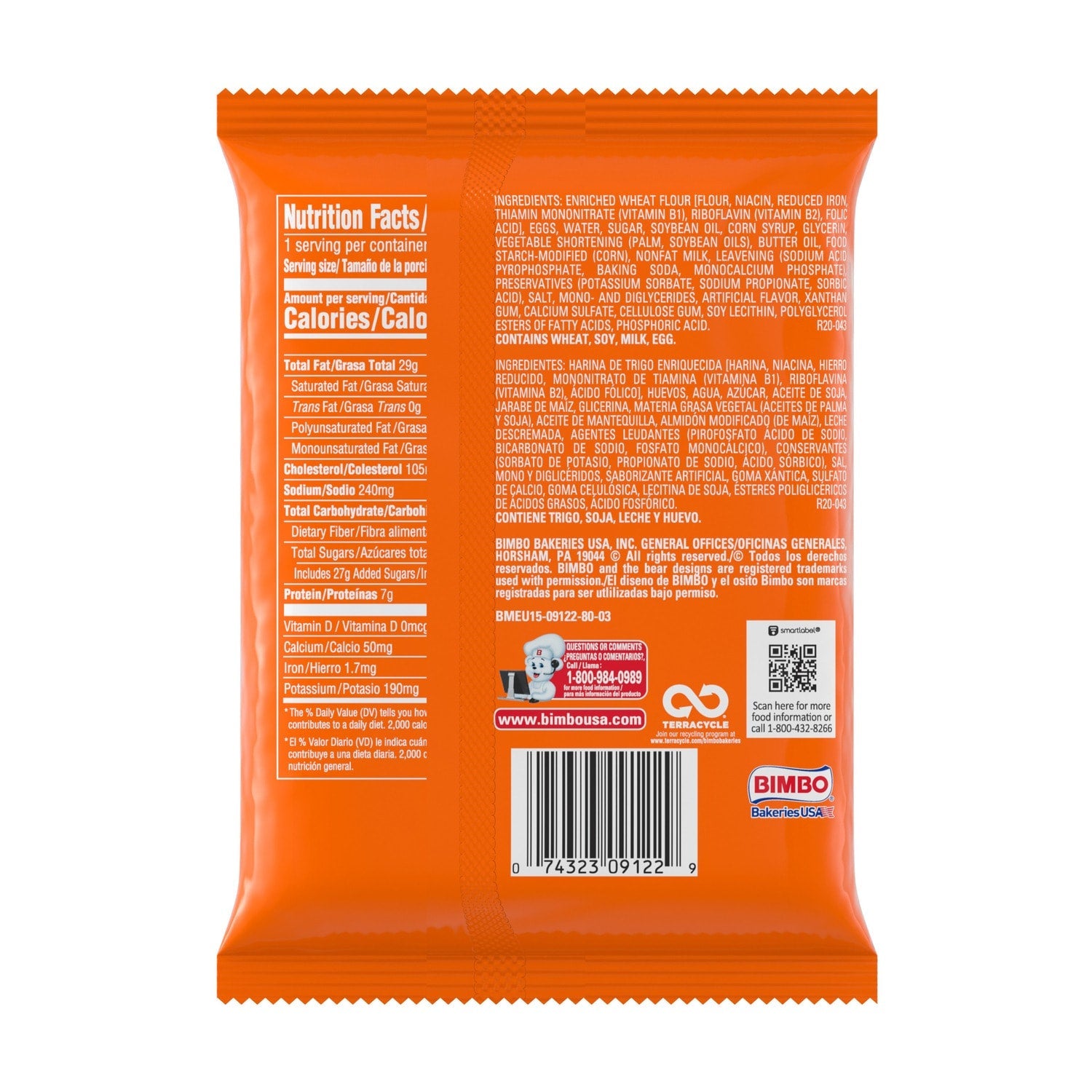 Bimbo Mini Mantecadas Vanilla Flavored Mini Muffins, 4-pc Pack.