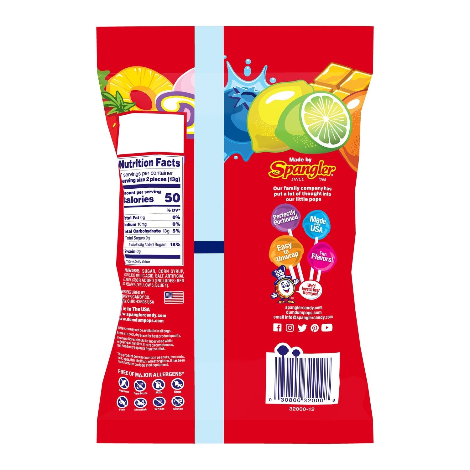 Dum Dums Original Mix Lollipops 3.5oz Bag