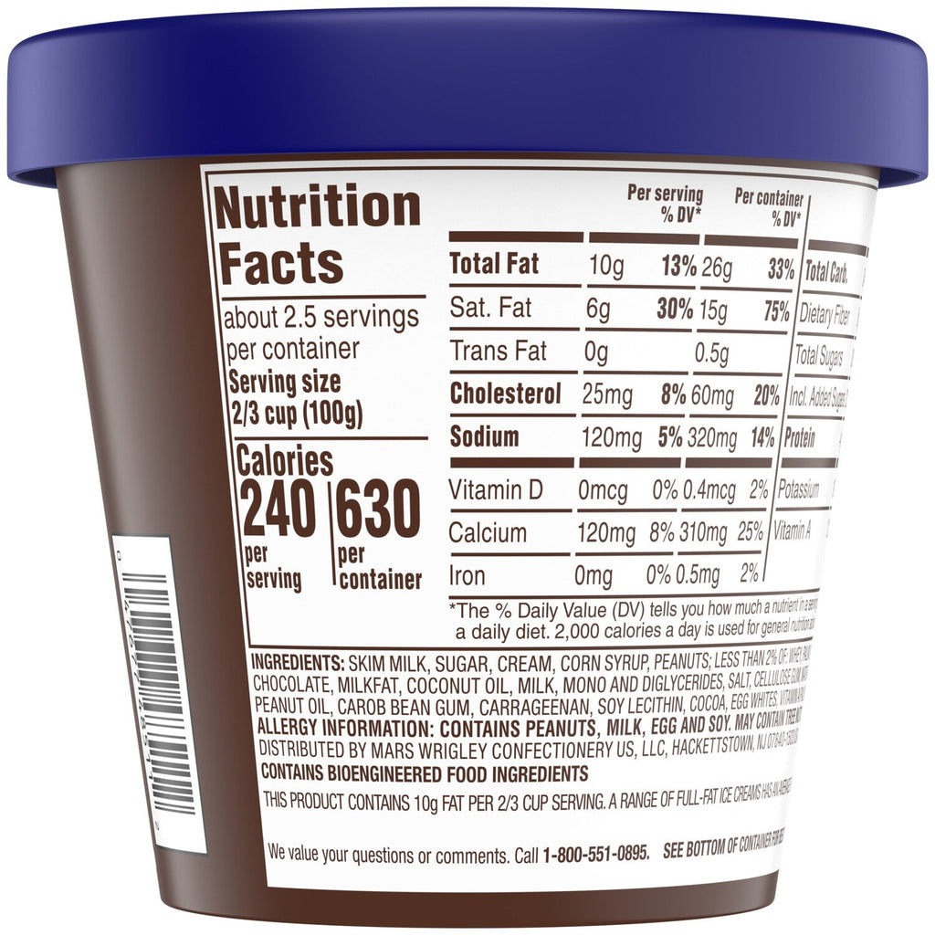Snickers Ice Cream Reduced Fat Vanilla Ice Cream, Caramel, and Snickers Candy Bar Pieces, 14 Oz