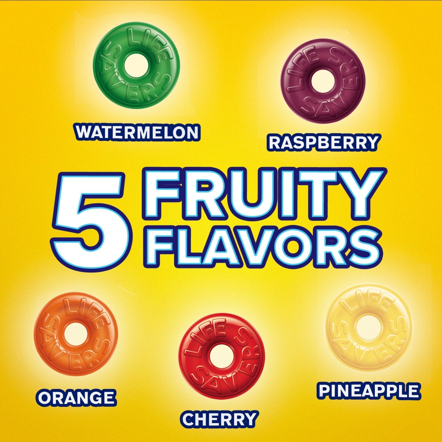 LIFE SAVERS 5 Flavors Hard Candy, 2.81 oz Bag