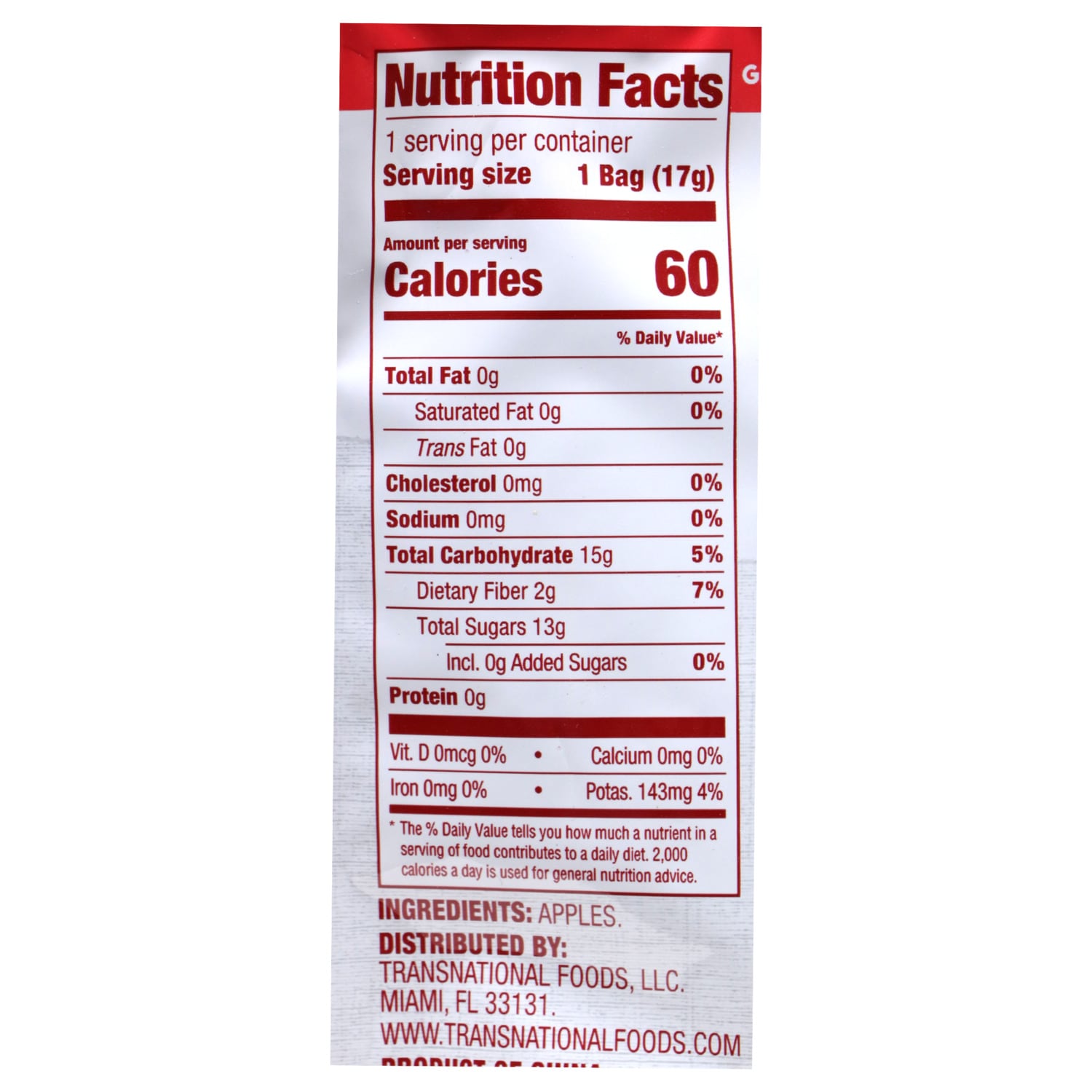 So Natural Freeze Dried Apple Slices, 0.6-oz.