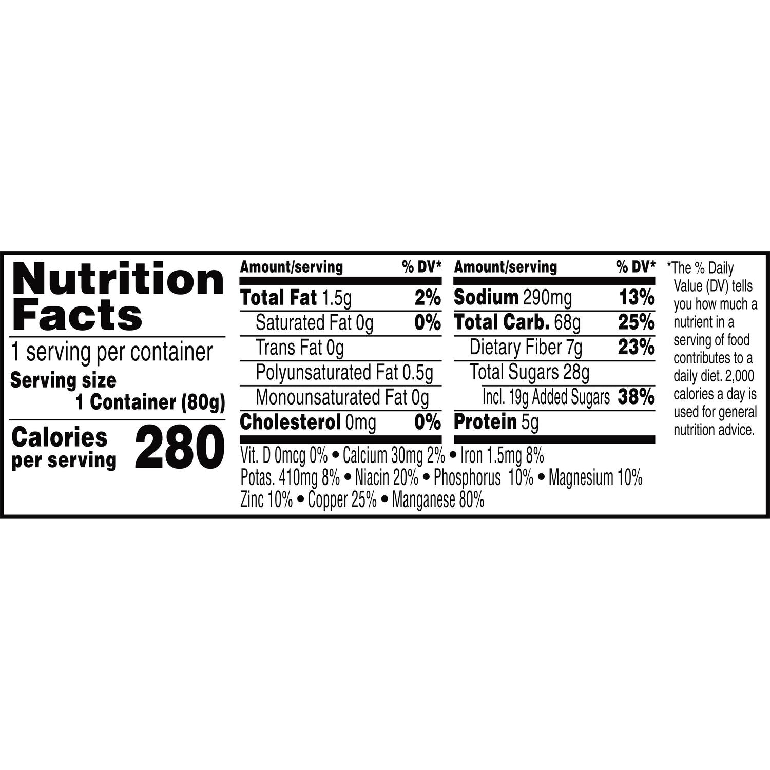Kellogg's Raisin Bran Crunch Breakfast Cereal Cups Original, 1-ct.