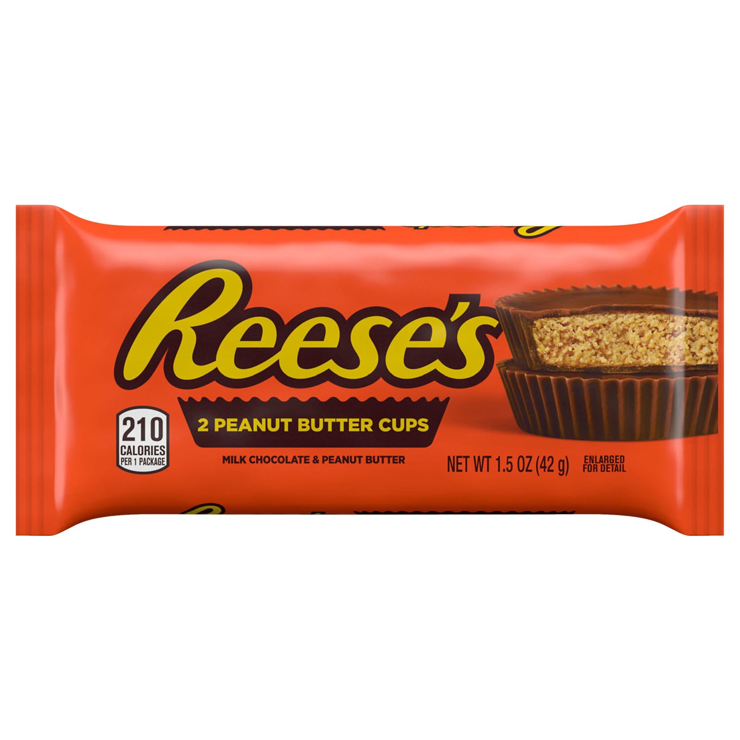 Reese's Milk Chocolate &amp; Peanut Butter Cups, 2-pc Pack.