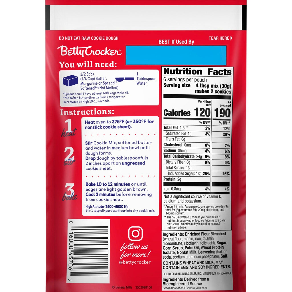 Betty Crocker Sugar Cookie Mix, 6.25-oz.