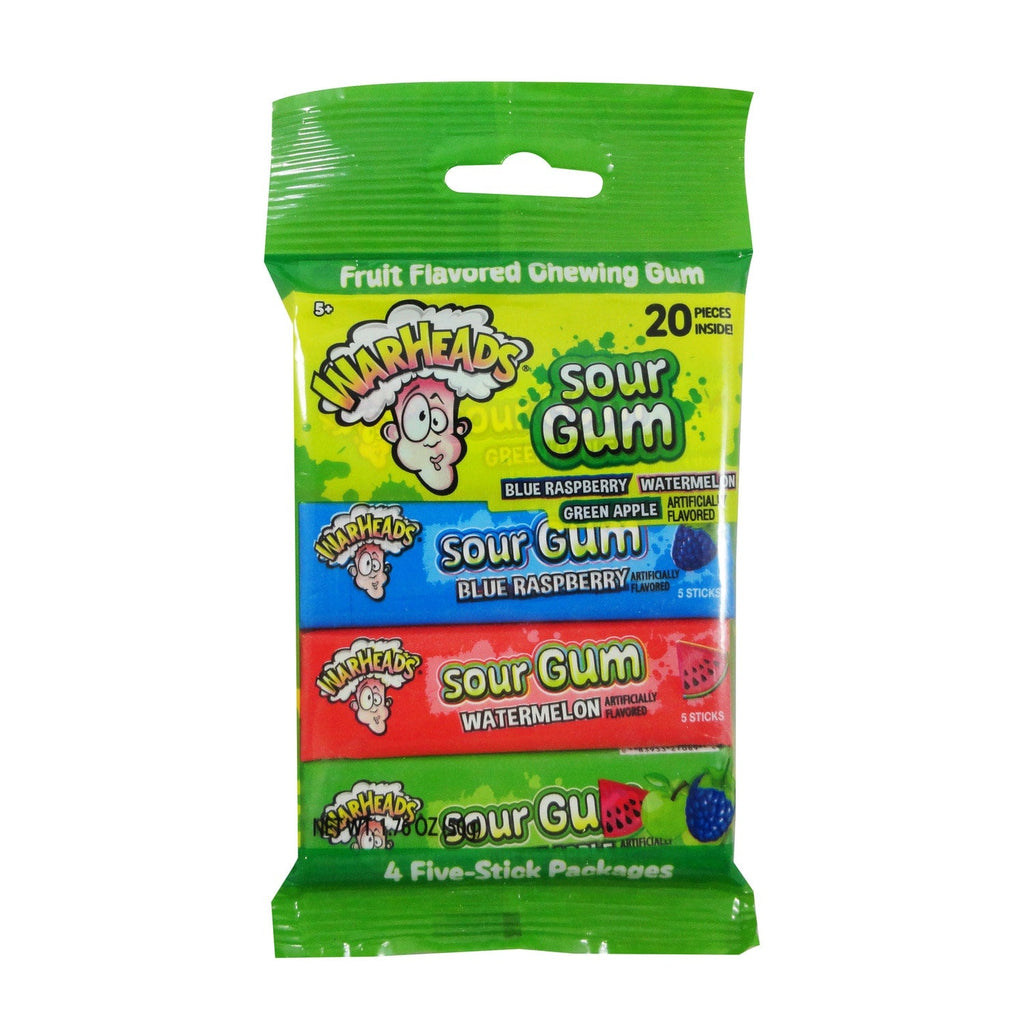 Warheads Assorted Sour Gum Sticks, 4-ct. Packs