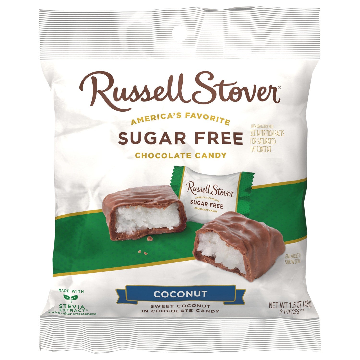 Russell Stover Sugar Free Coconut-Flavored Chocolate Candy, 1-ct.