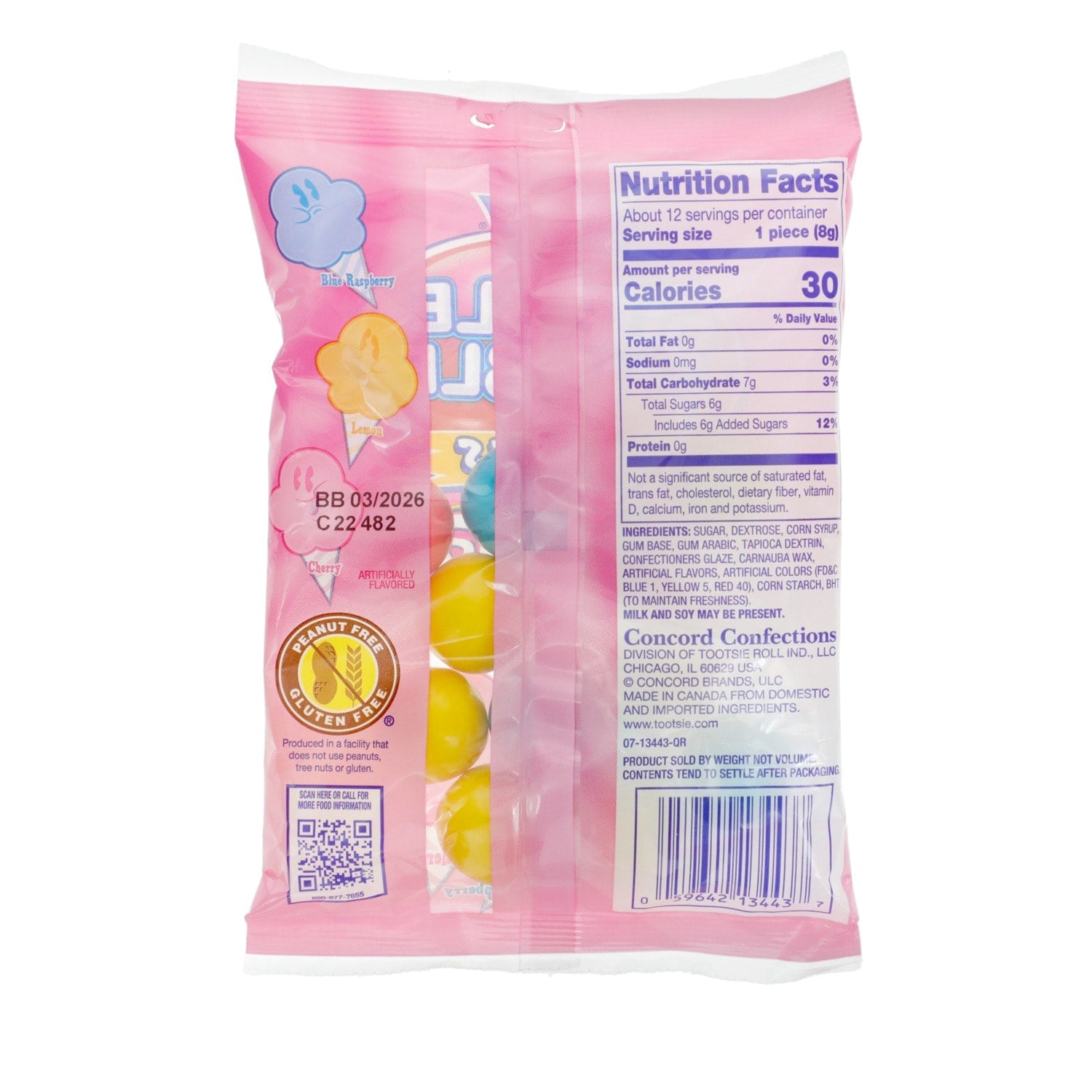 Dubble Bubble Cotton Candy Gum Balls, 1-ct.