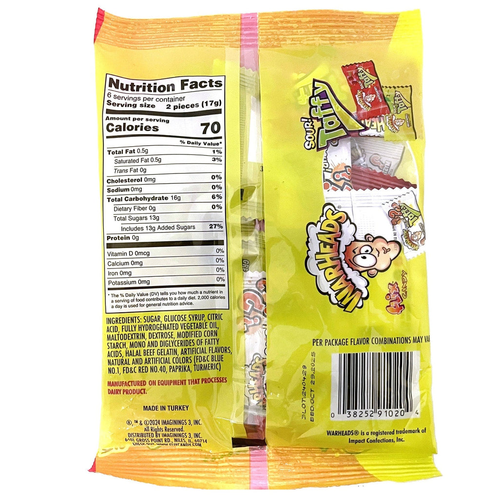 Warheads Sour Taffy Bars, 12 ct. Bags