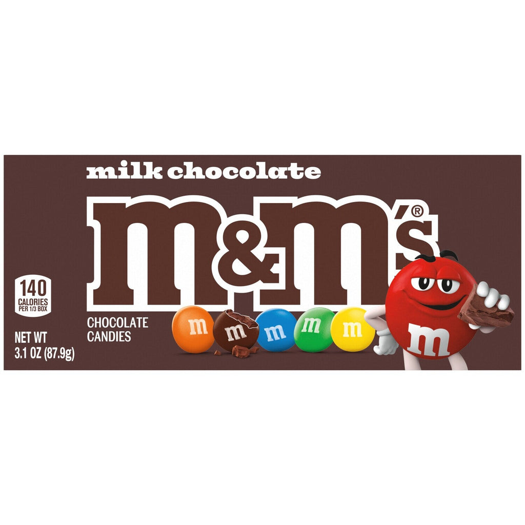 Mars M&amp;MâS Milk Chocolate Candy Movie Theater Box, 3.1 oz.