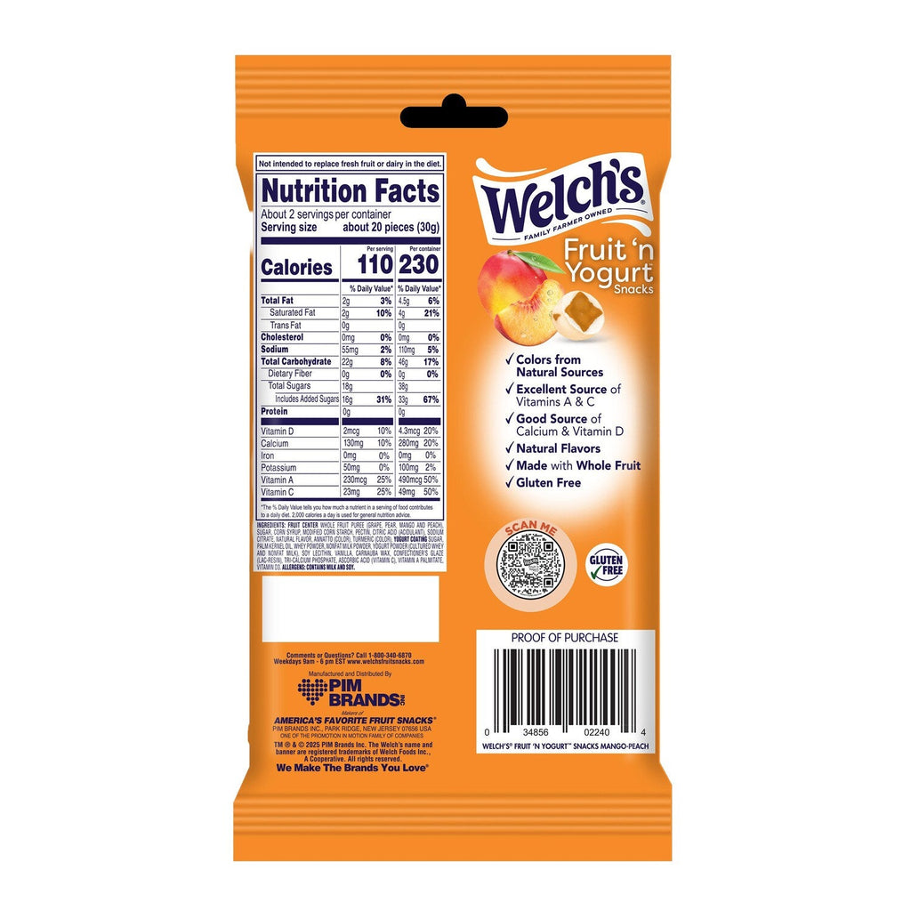 Welch's Mango-Peach Flavored Fruit'n Yogurt Snacks, 1-ct.