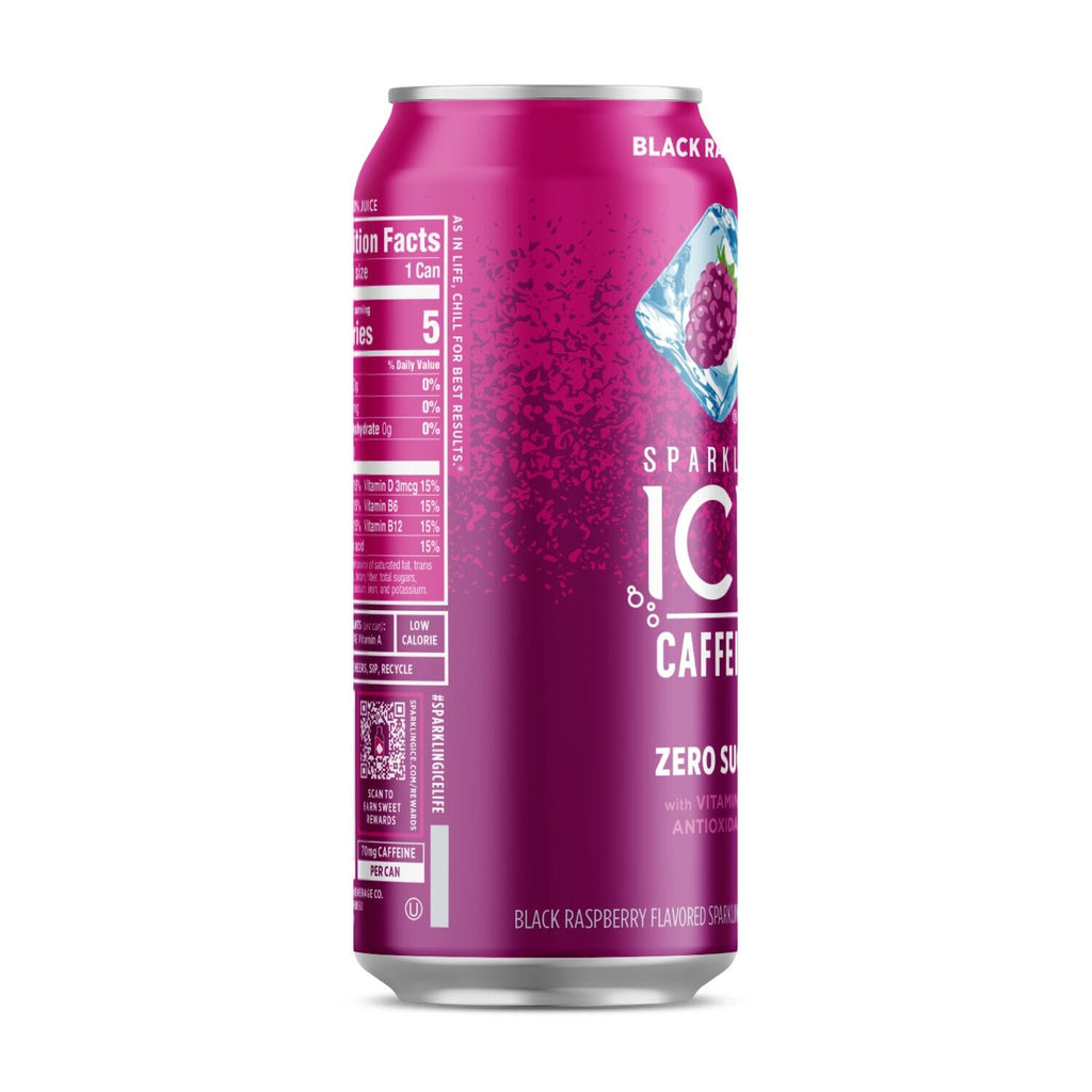 Sparkling Ice ধí½º⧞ Zero Sugar Black Raspberry Sparkling Water, 16 oz.
