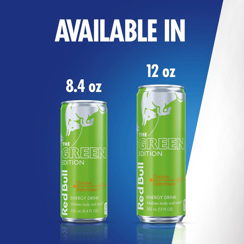 Red Bull Green Edition Energy Drink, Curuba Elderflower, 12 fl. oz. Can, 114mg Caffeine