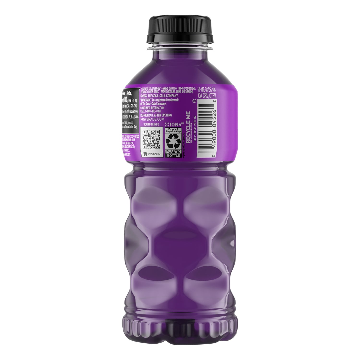 Powerade Grape Sports Drink, 20 fl oz. Bottle