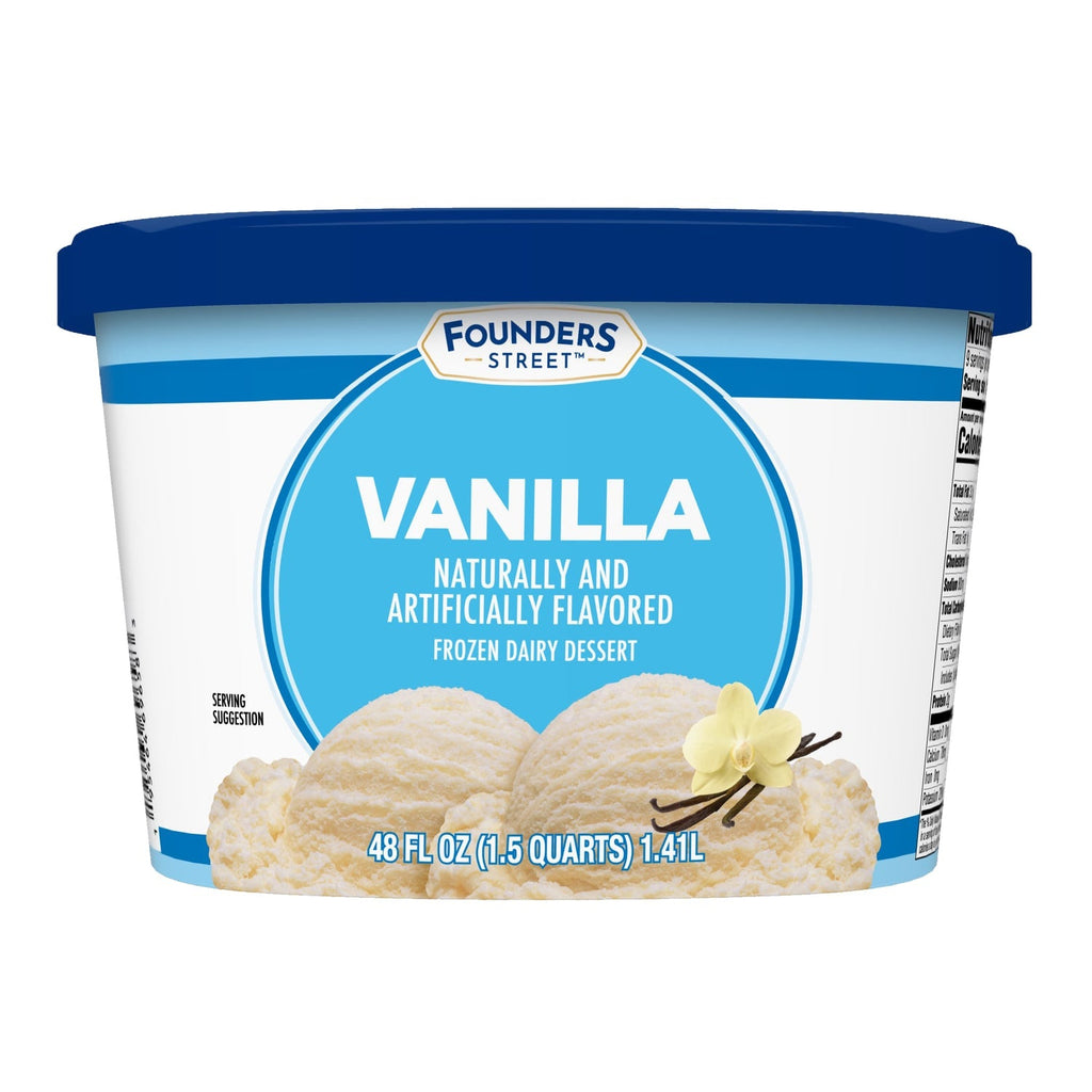 Founder's street Vanilla Flavor Frozen Dairy Dessert, 1-ct.