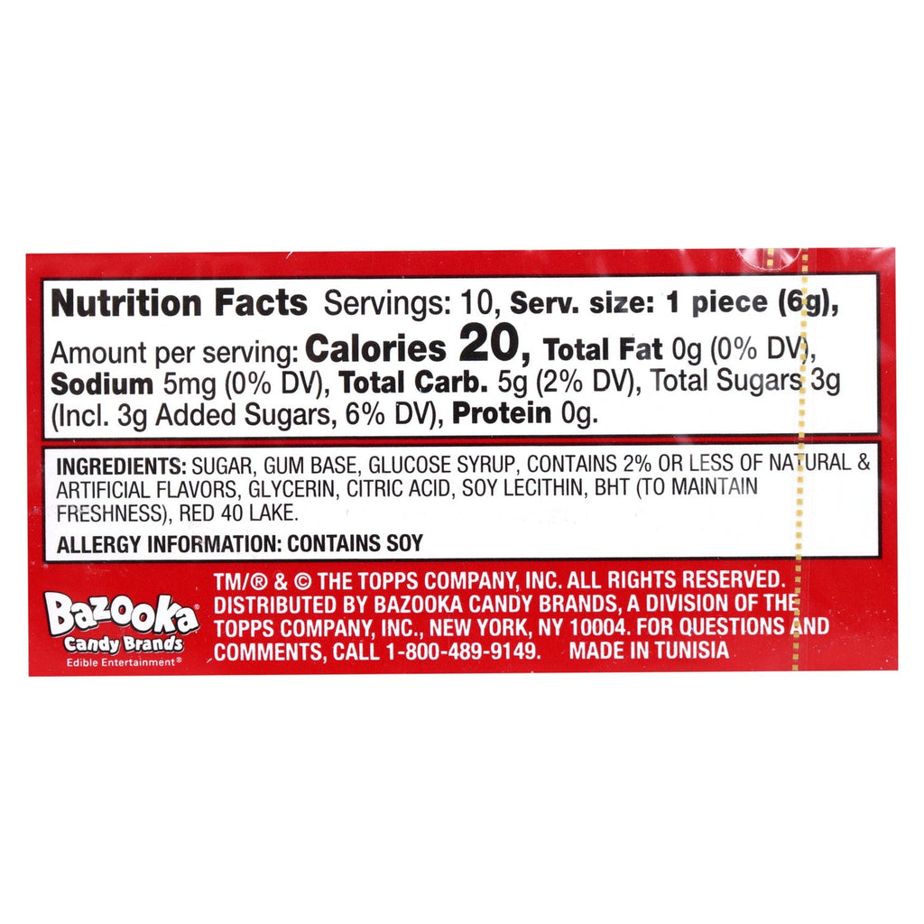 Bazooka Bubble Gum Candy, 10-pc Pack.