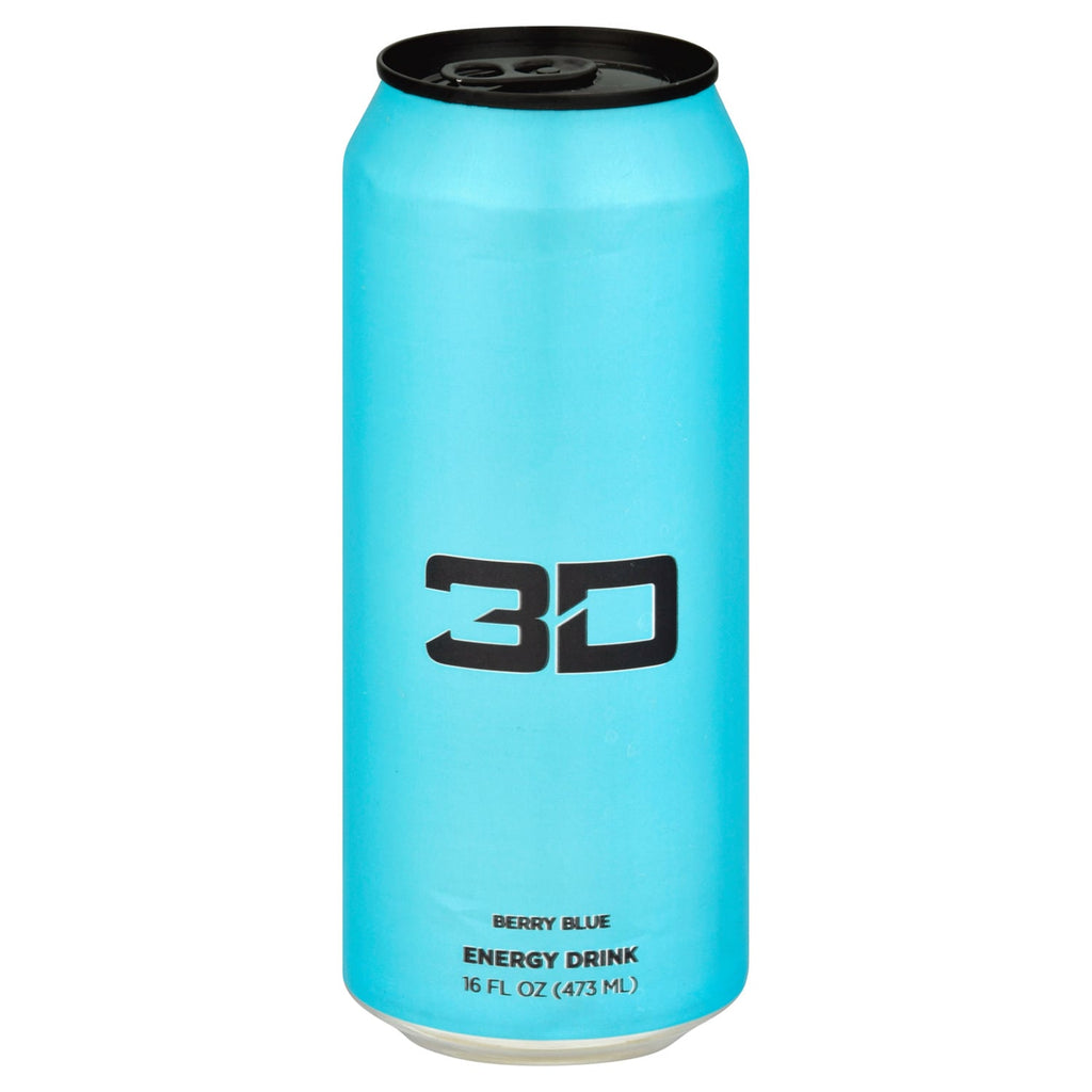 3D Energy Berry Blue Energy Drink, 16 oz.