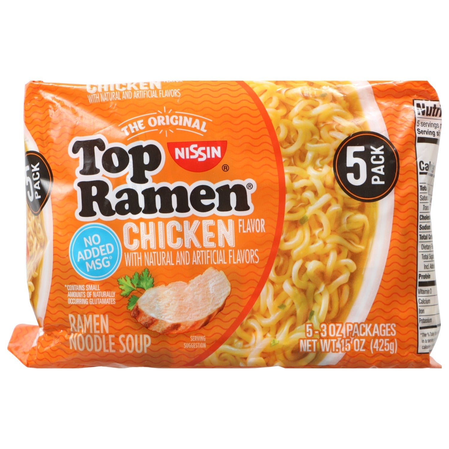 Nissin Top Ramen Chicken-Flavored Noodle Soup, 5-ct. Packs