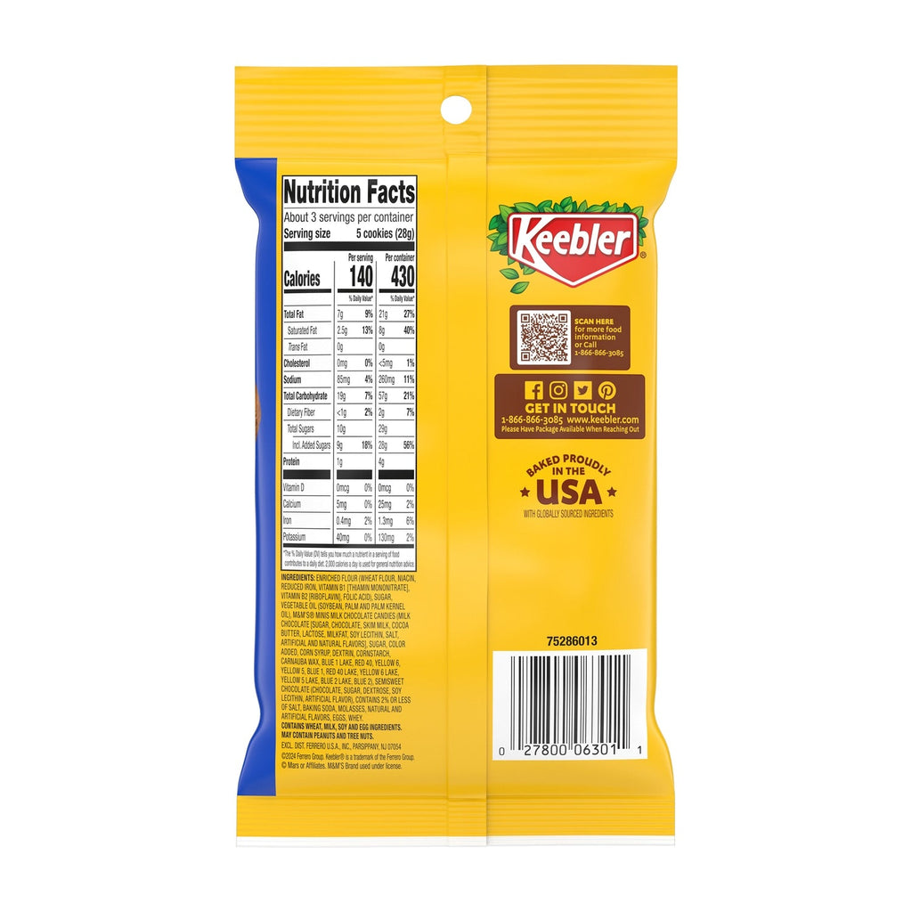 Keebler Chips Deluxe Mini Cookies with M&amp;Ms, 3.03 oz.