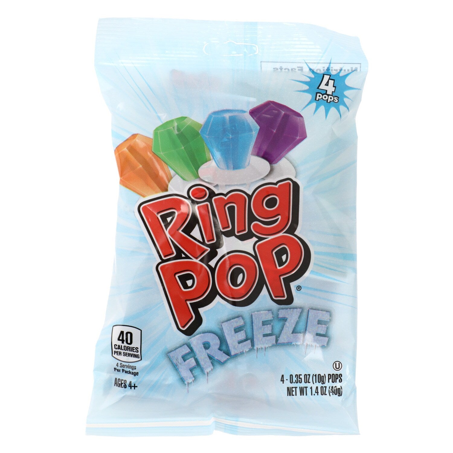 Ring Pop Freeze, Assorted Flavors, 4-pc Pack.