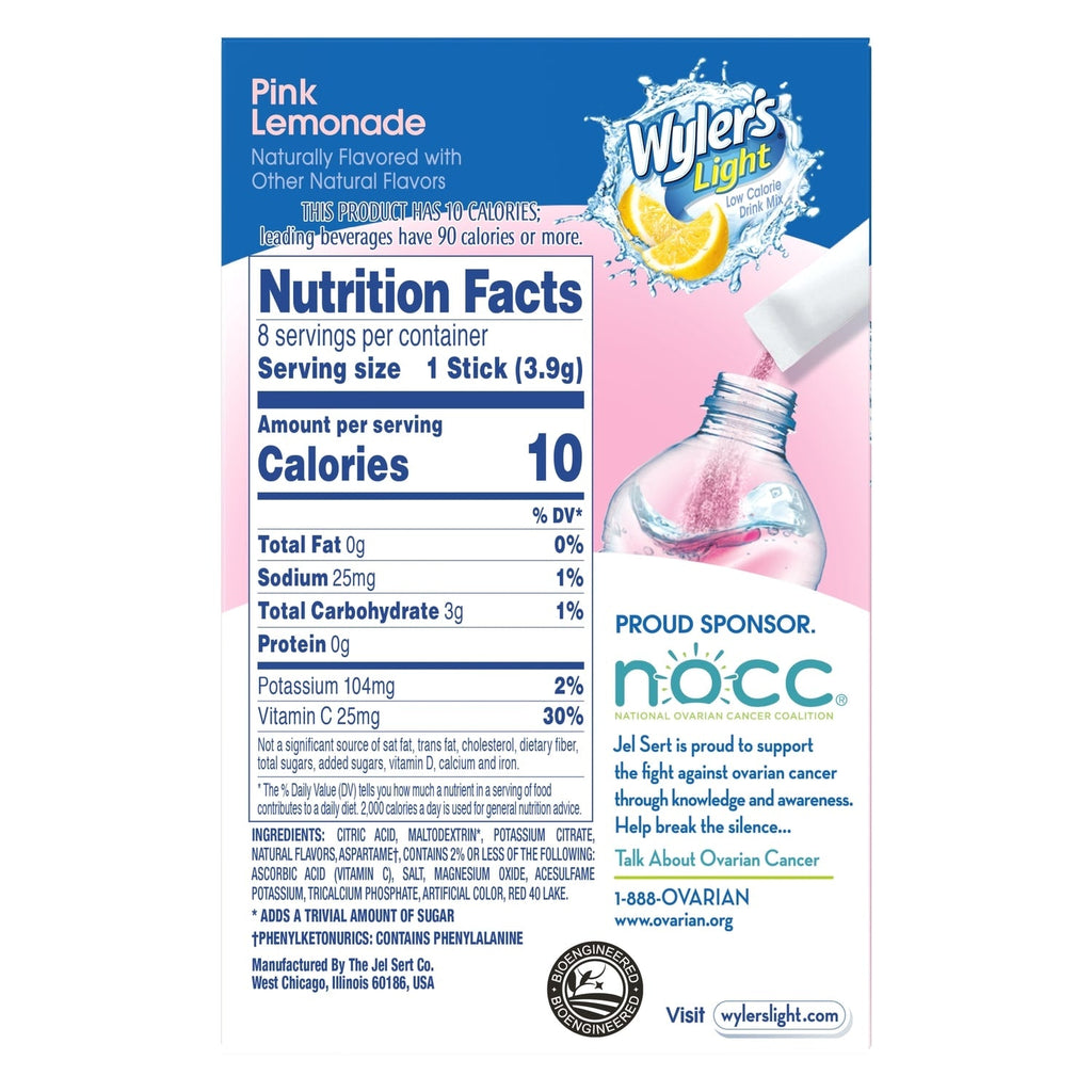 Wyler's Light Pink Lemonade Singles-To-Go, 1.09-oz. Boxes