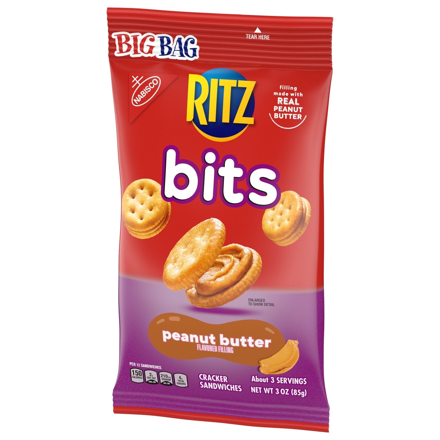 Nabisco Ritz Bits Peanut Butter Cracker Sandwiches, 3-oz.