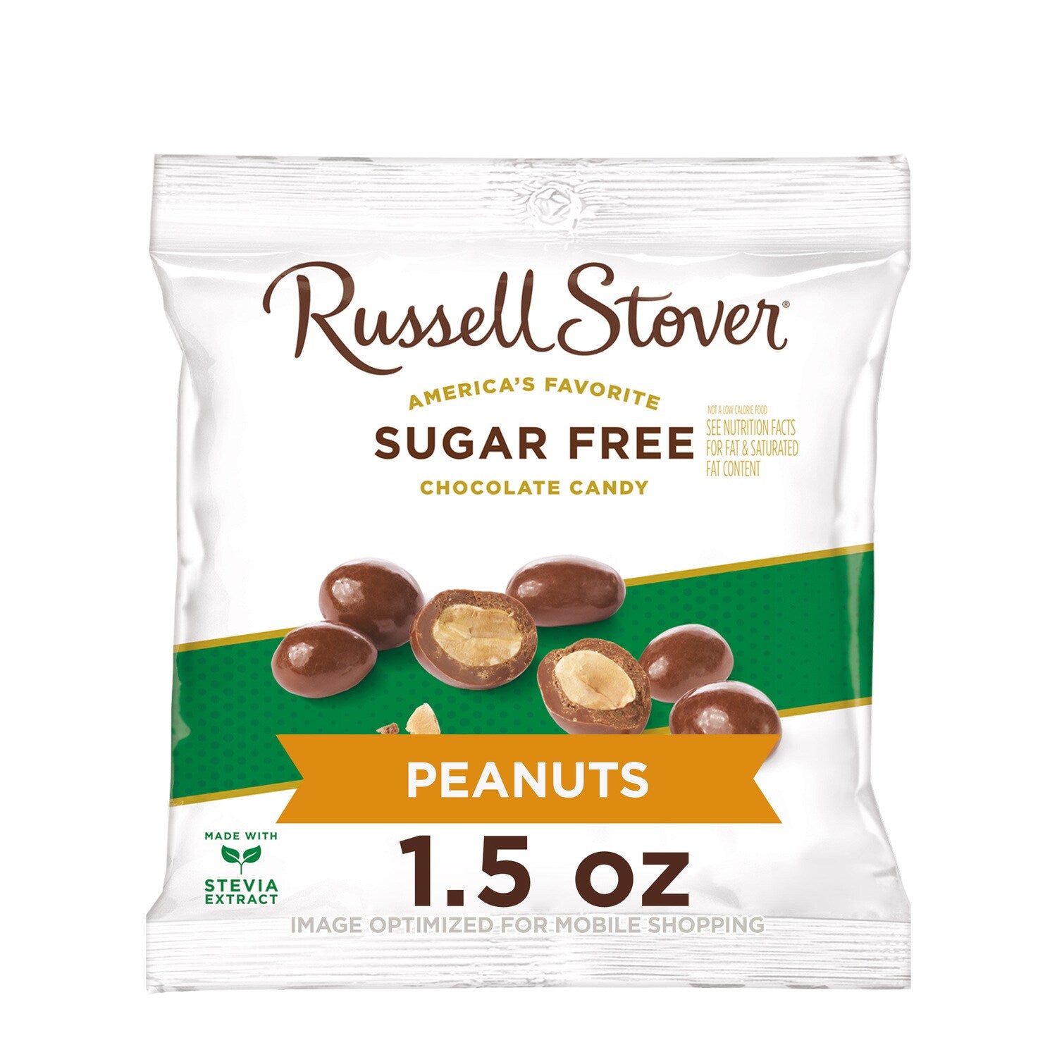 Russell Stover Sugar Free Peanut Chocolate Candy, 1-ct.