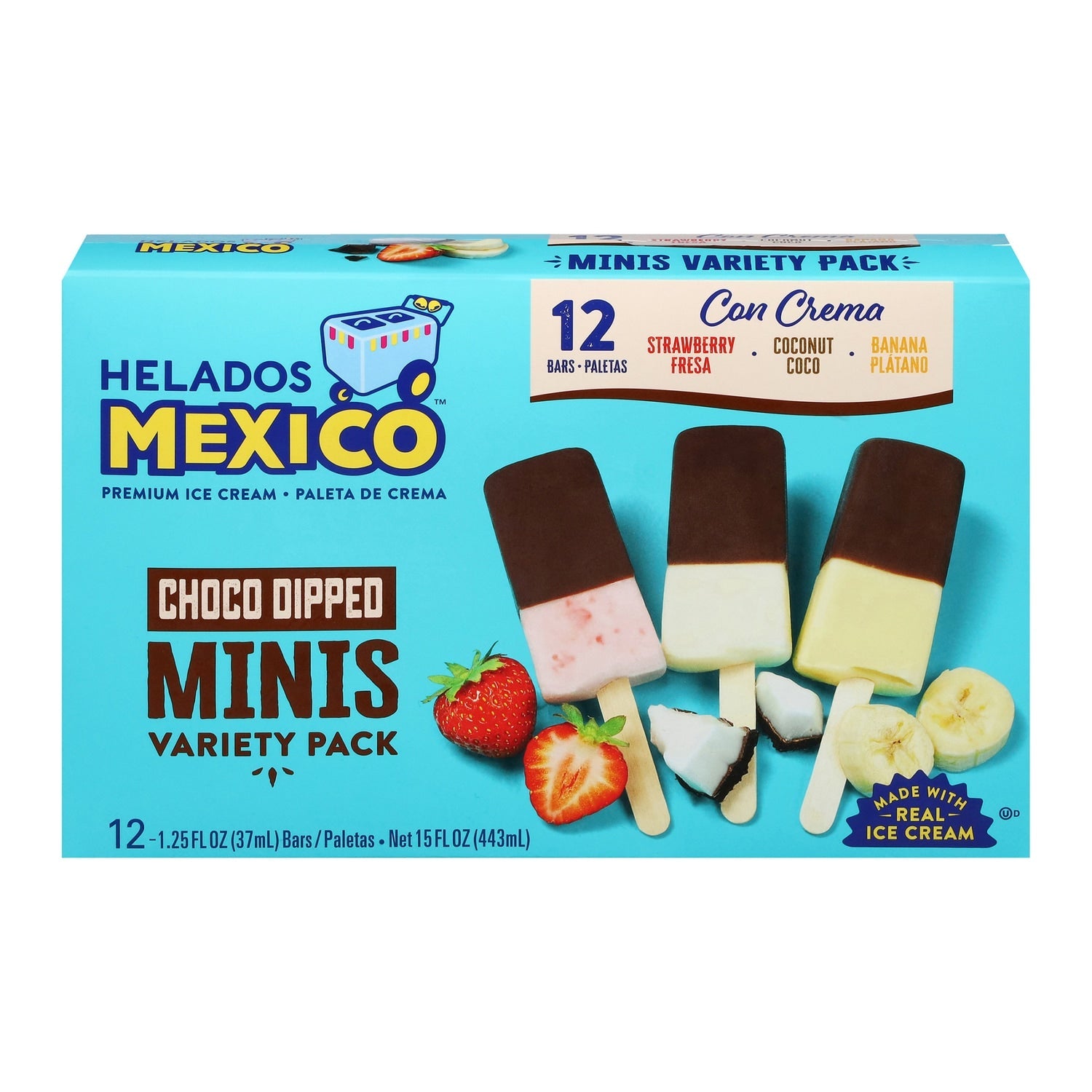 Helados Mexico Choco Dipped Minis Variety Pack, 12-pc Pack.