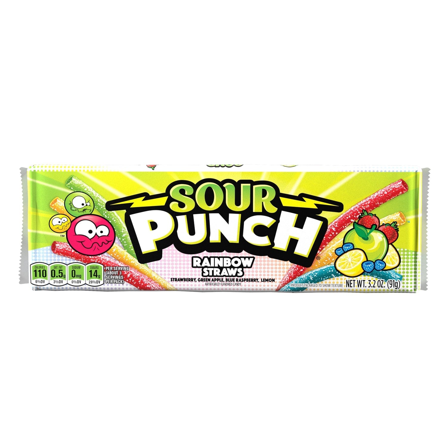 Sour Punch Rainbow Straws, 1 ct.